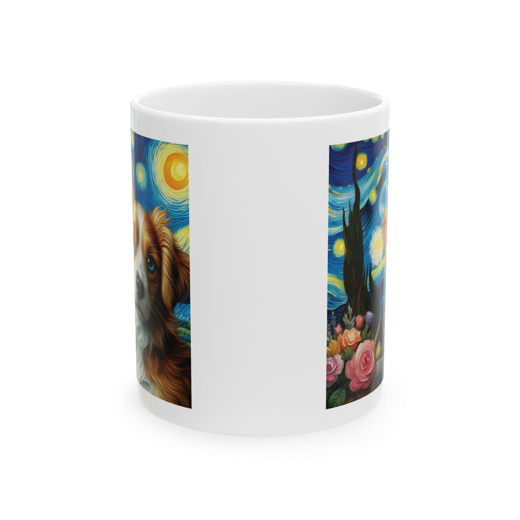 Cute Dog Van Gogh Art Starry Night Funny Tea Coffee Cup Gift Doggie Lover Mom