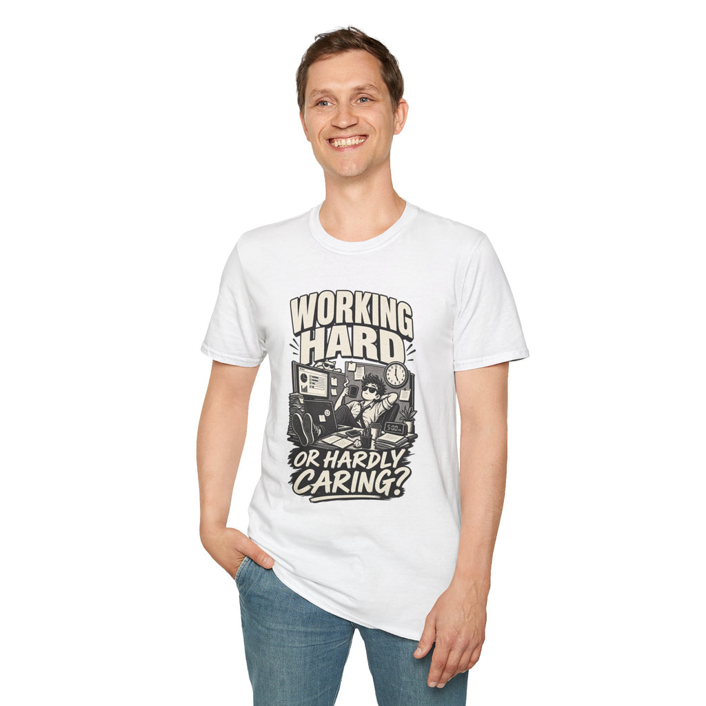 Funny Dark Humor Tshirt — Funny Office Tshirt Dark Humor Graphic Tee Unique Coworker Gift WORKING HARD Shirt