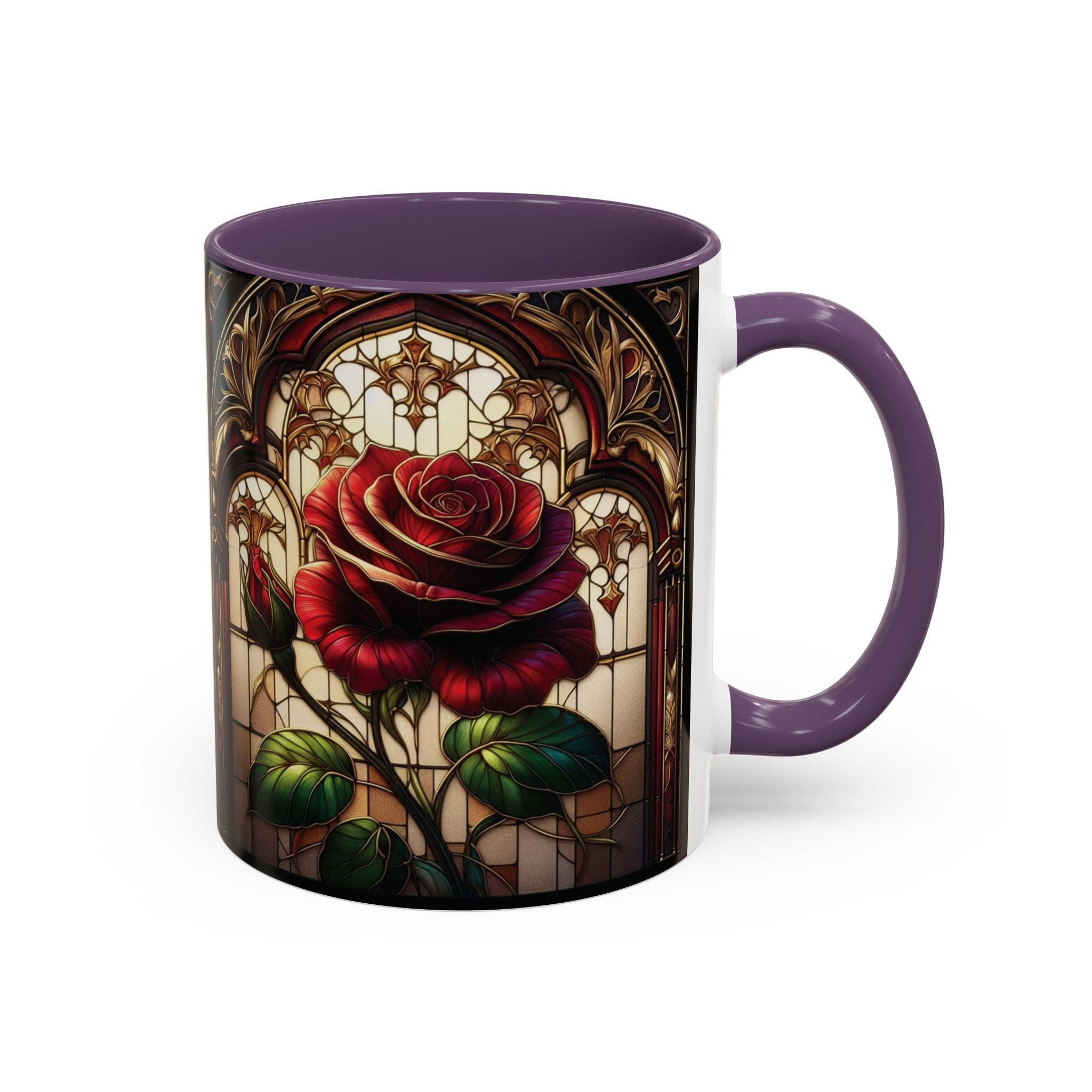 Rose Accent Coffee Mug Red Pink Ceramic Tea Cup Love Unique Valentine's Gift New