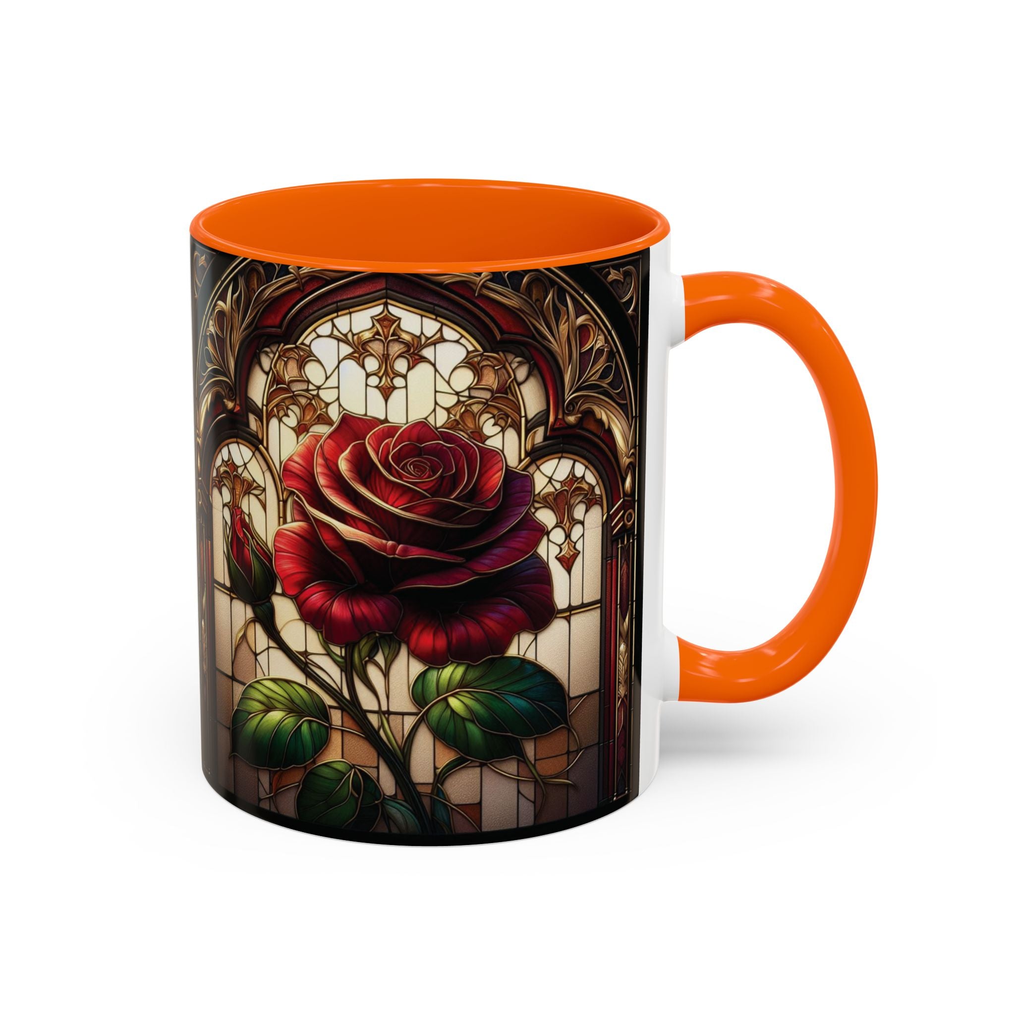 Rose Accent Coffee Mug Red Pink Ceramic Tea Cup Love Unique Valentine's Gift New