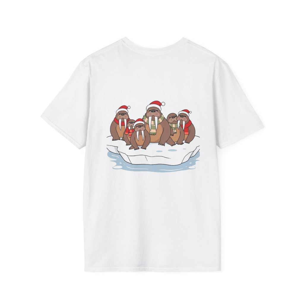 Christmas Walruses Family T-Shirt | Cute Cartoon Holiday Design