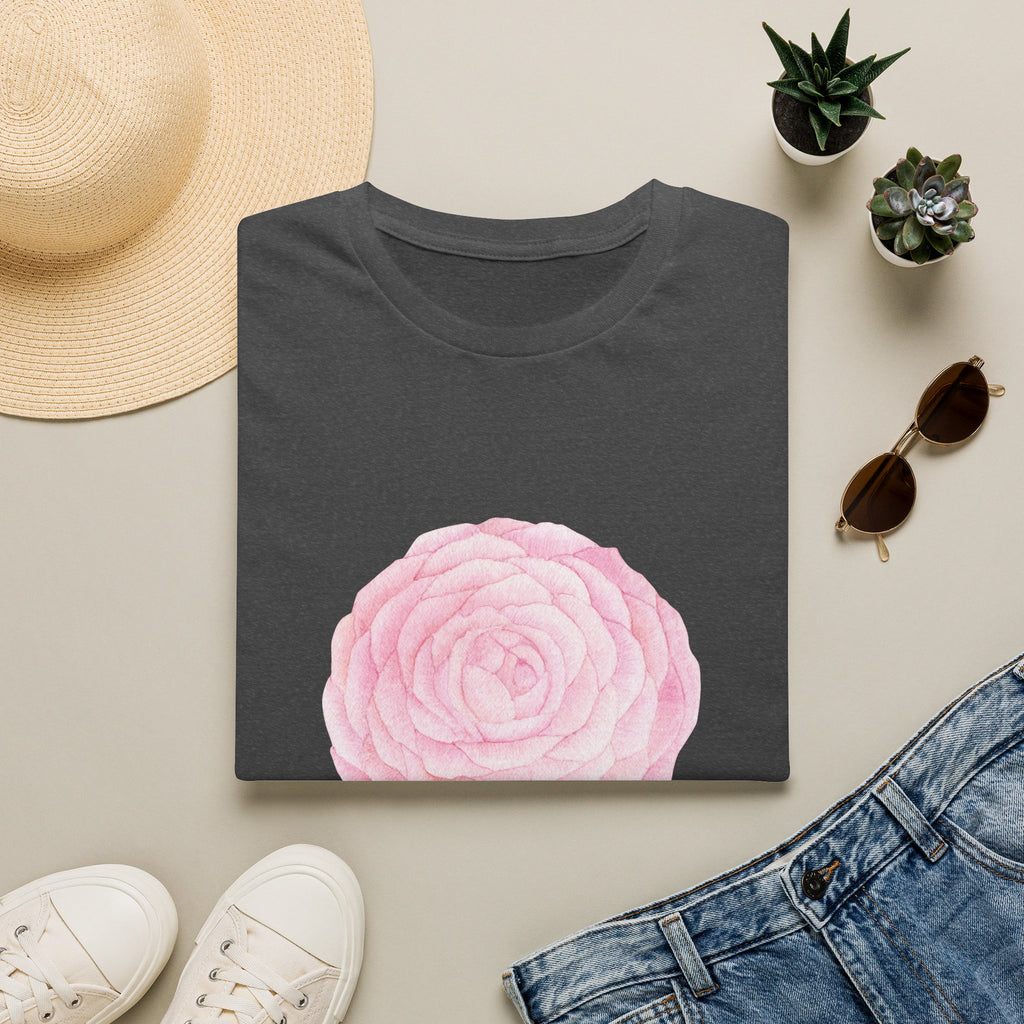 Tsubaki Japanese Camellia Unisex Softstyle T-Shirt Gift Cotton Japan Art Flower