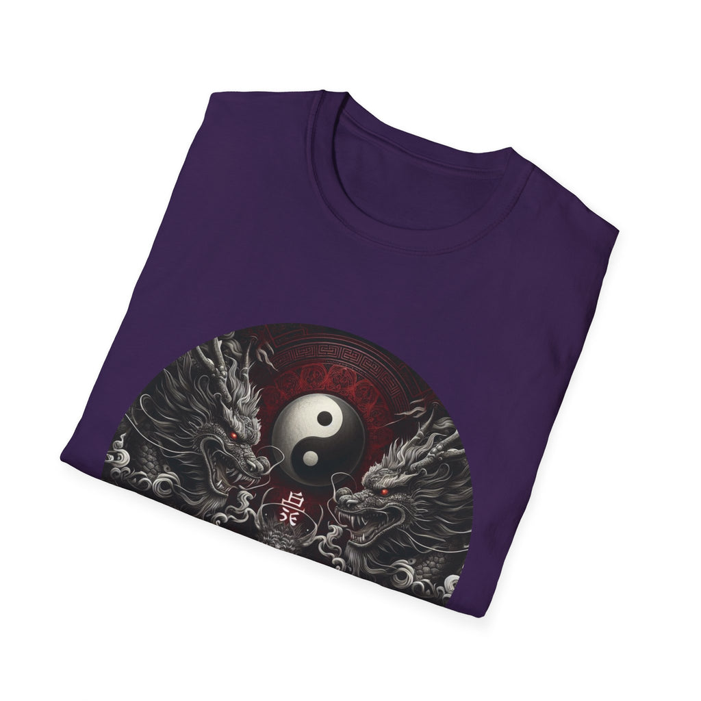 Dragon T-shirt Men Women Graphic Tee Clothing Apparel Symbol Ying Yang Best Gift