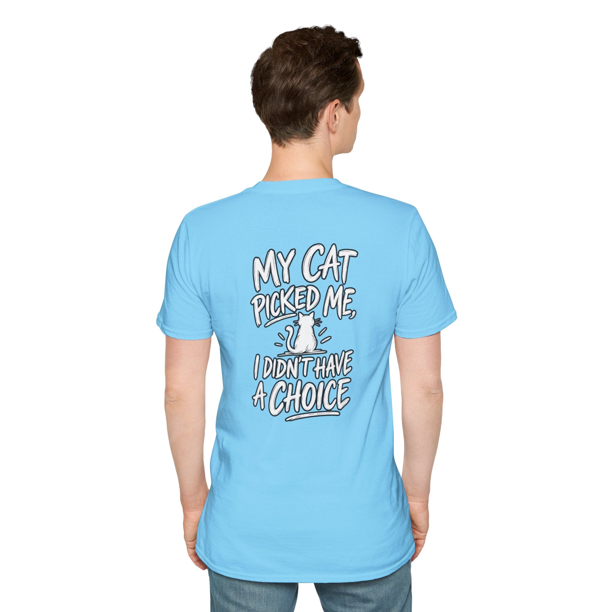 Cat Dad Shirt My Cat Picked Me Dark Humor Sarcastic Graphic Tee Unique Gift Funny Tshirt