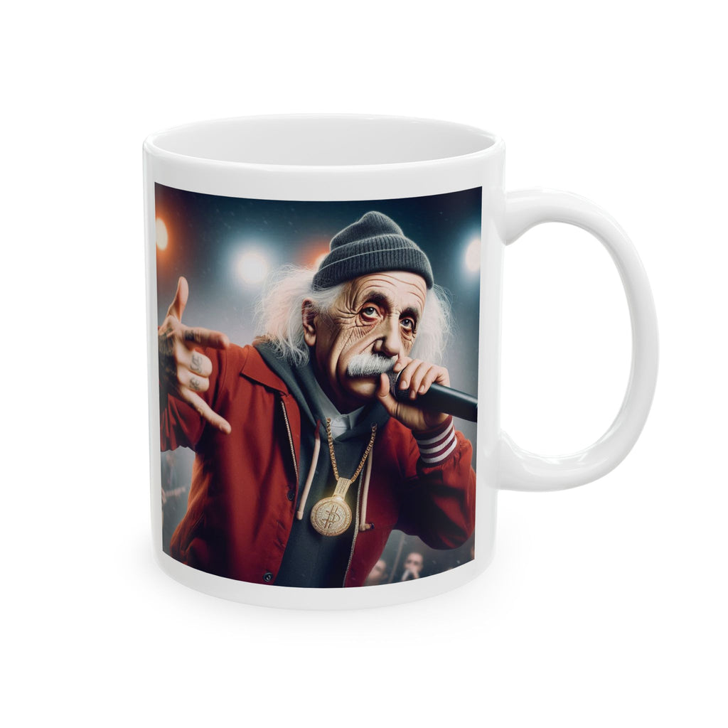 Funny Einstein Mug as a Rapper Tea Coffee Cup Unique Gift Cute Ceramic Mug 11oz