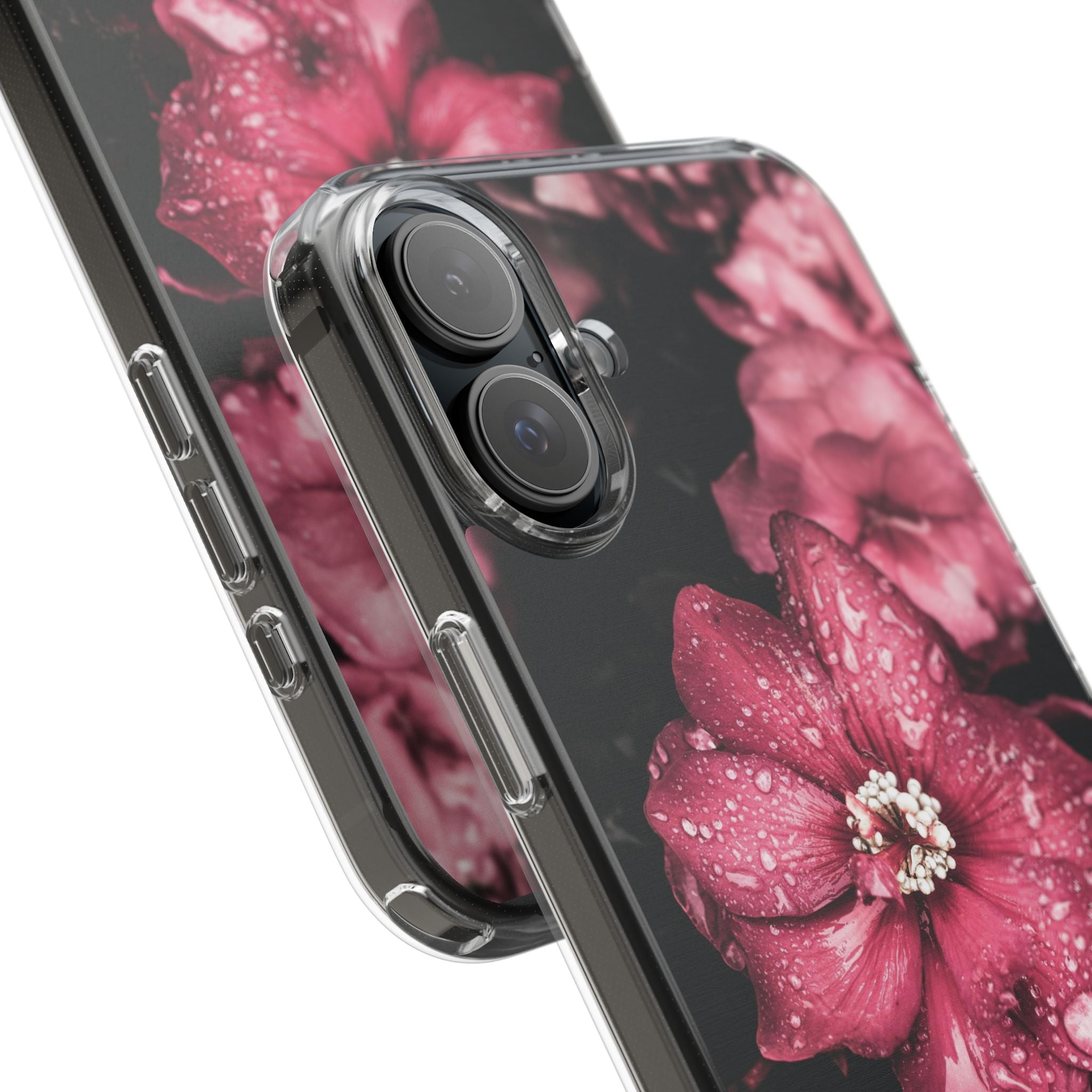 Pink Flowers Clear Cases iPhone Case Samsung Phone Case Unique Gift Cute Phone Cover Unique iPhone 17 Pro Max Phone Case