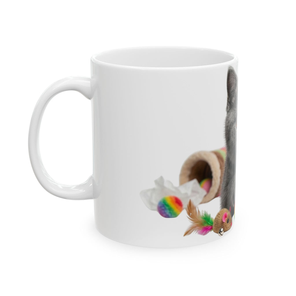 Funny British Shorthair Cat Mug Cute Detective Cat Coffee Cup Lover Gift Ceramic Mug 11oz 15oz Gift for Mom