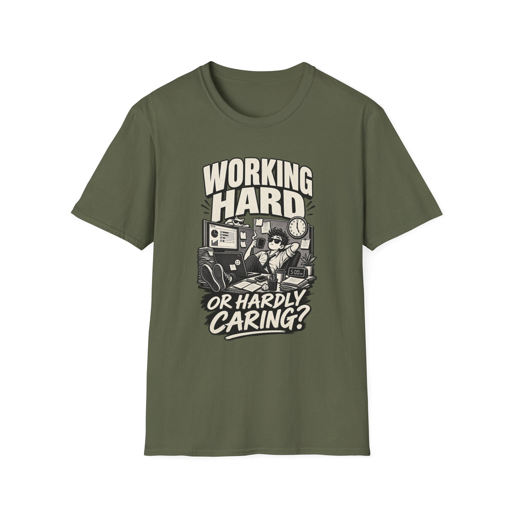 Funny Dark Humor Tshirt — Funny Office Tshirt Dark Humor Graphic Tee Unique Coworker Gift WORKING HARD Shirt