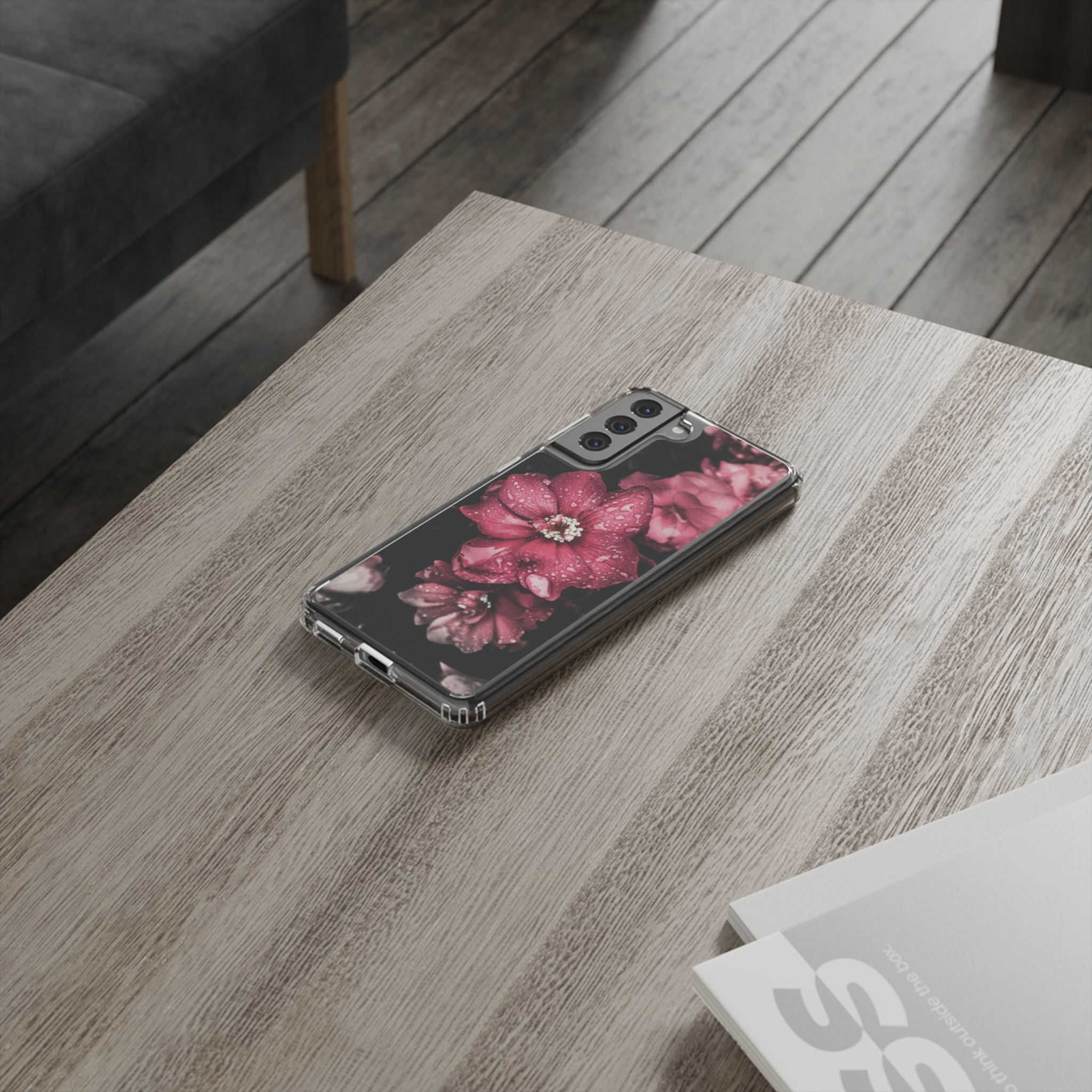 Pink Flowers Clear Cases iPhone Case Samsung Phone Case Unique Gift Cute Phone Cover Unique iPhone 17 Pro Max Phone Case