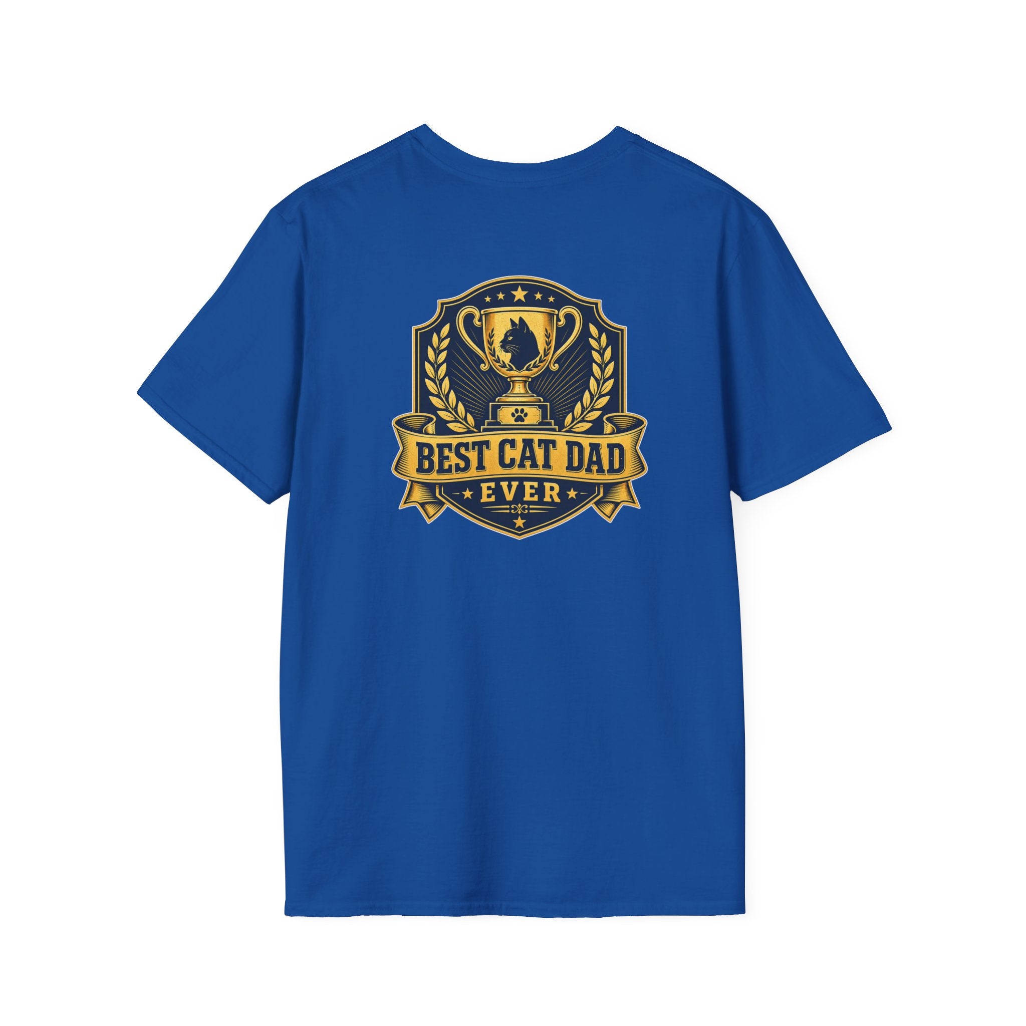 Best Cat Dad Ever Shirt Vintage Trophy Badge Cat Lover Graphic Tee Dark Humor Tee Unique Gift Funny Tshirt