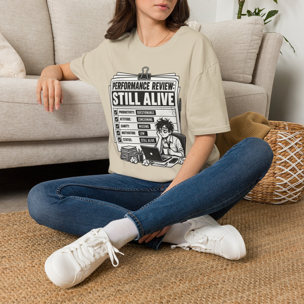 Funny Dark Humor Tshirt — Funny Office Tshirt Dark Humor Graphic Tee Unique Coworker Gift STILL ALIVE Shirt