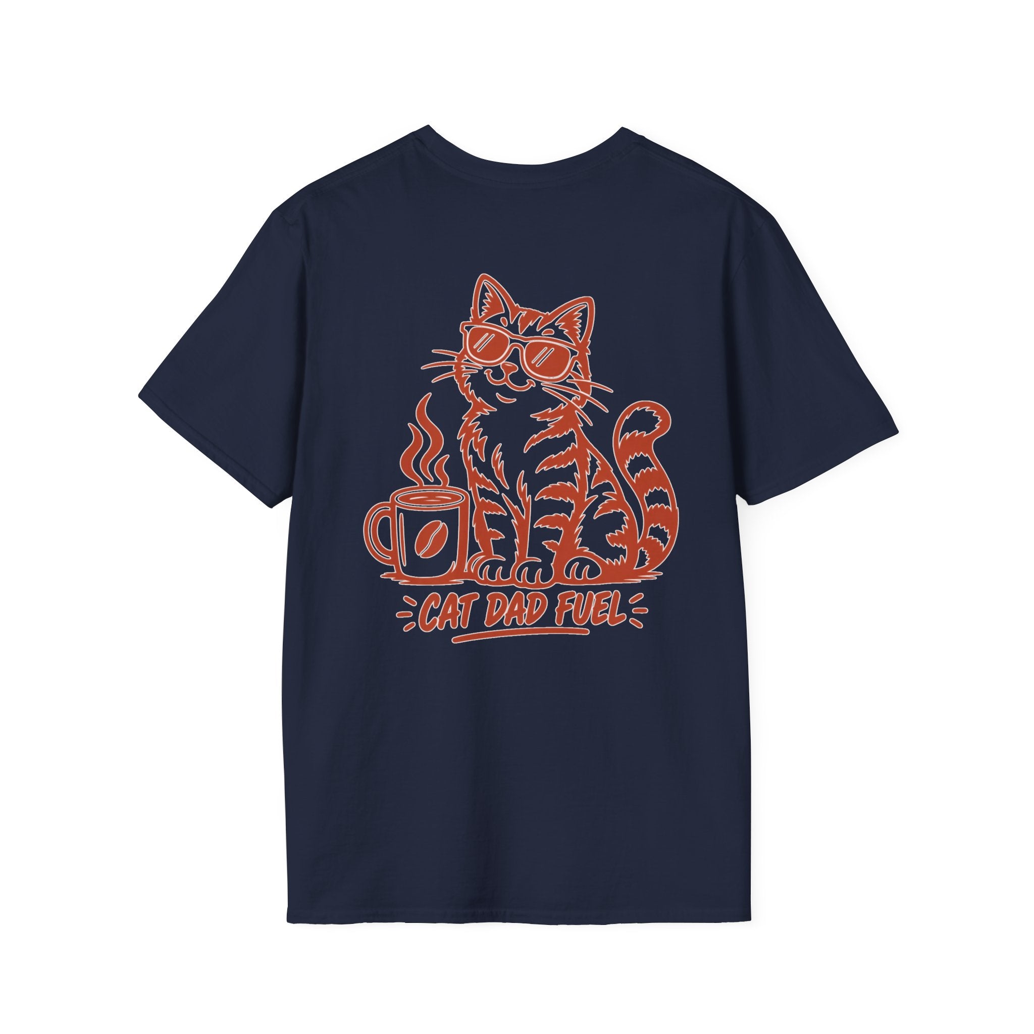 Cat Dad Shirt Cat Dad Fuel Funny Coffee Cat Lover Graphic Tee Unique Gift Funny Tshirt