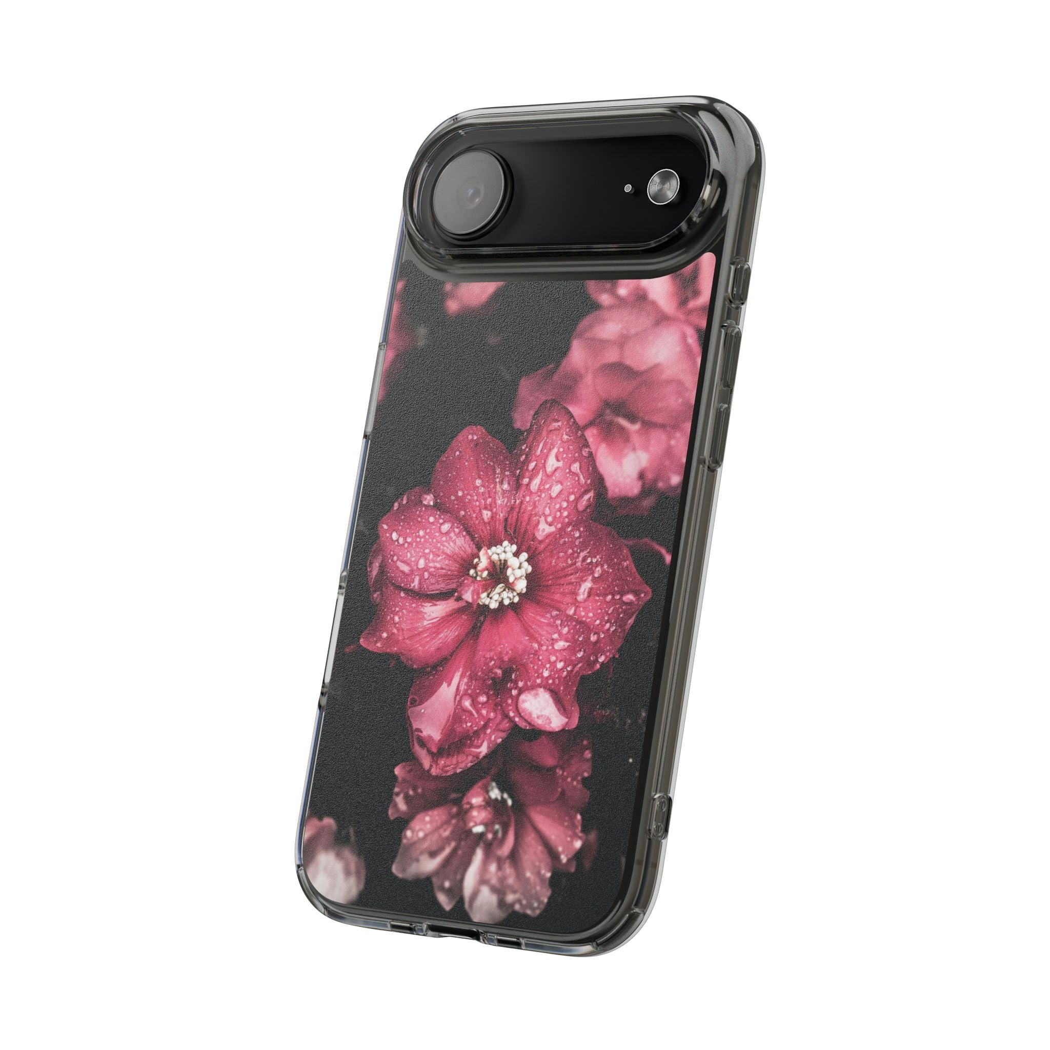 Pink Flowers Clear Cases iPhone Case Samsung Phone Case Unique Gift Cute Phone Cover Unique iPhone 17 Pro Max Phone Case