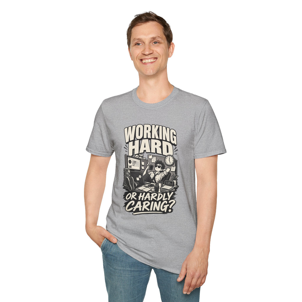 Funny Dark Humor Tshirt — Funny Office Tshirt Dark Humor Graphic Tee Unique Coworker Gift WORKING HARD Shirt