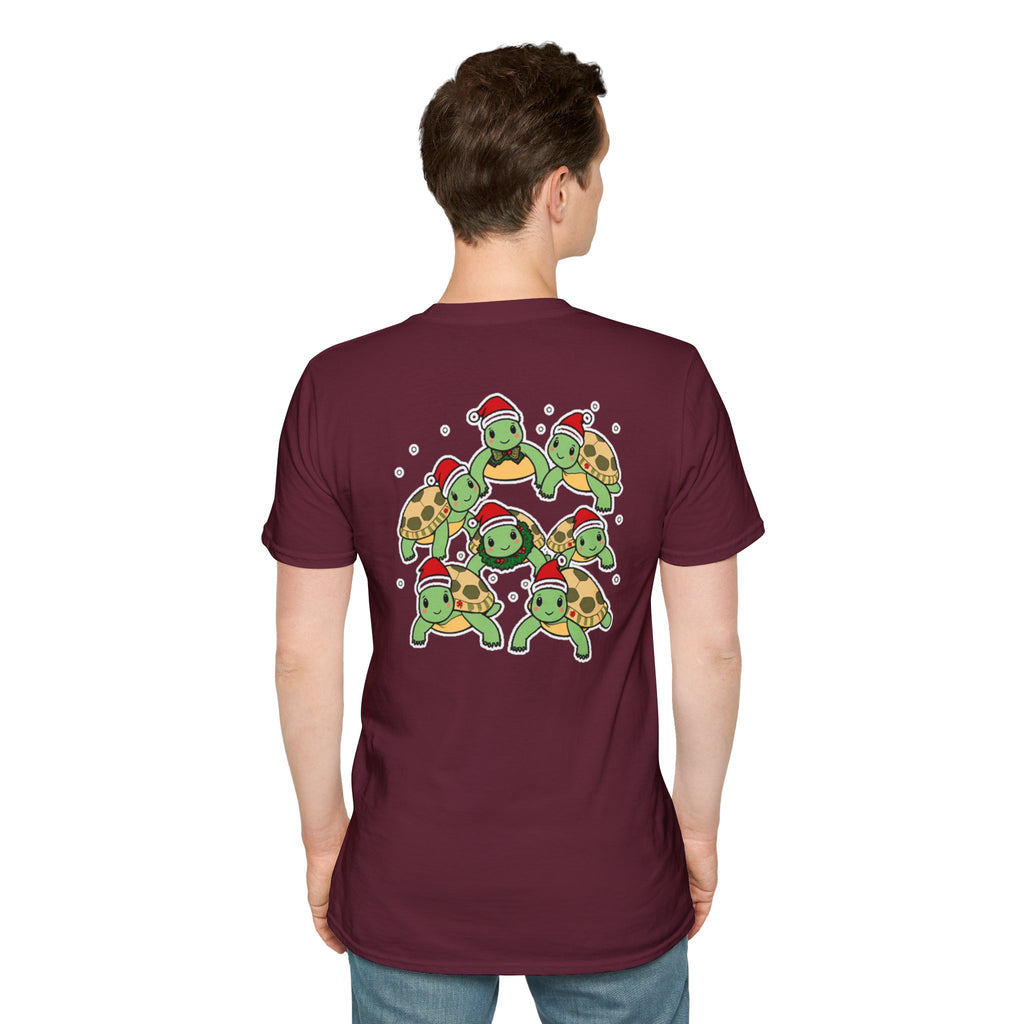 Christmas Turtles Family T-Shirt | Cute Cartoon Unique Holiday Design Gift Shirt