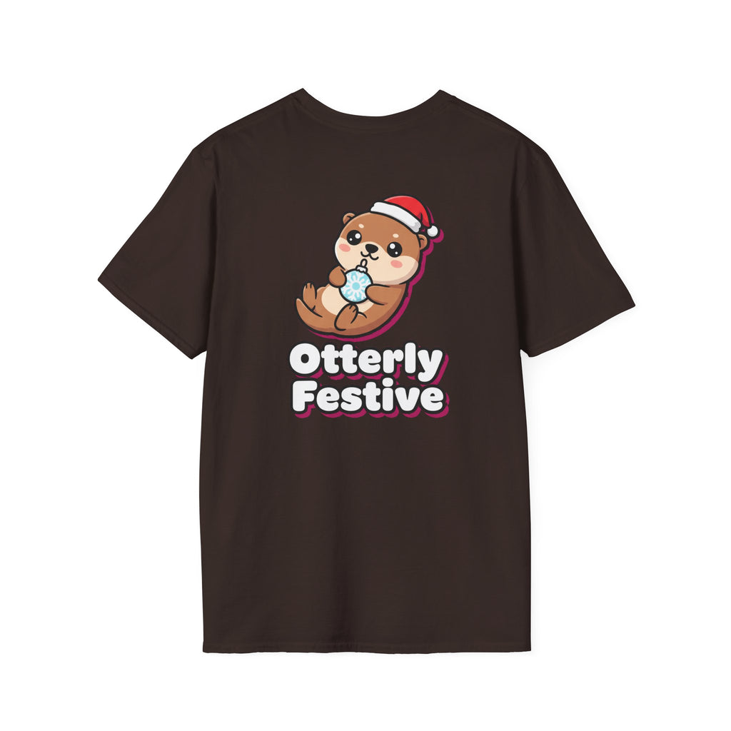 Cute Christmas Shirt Otterly Festive Funny Animal Unisex Softstyle Tee Christmas Gift