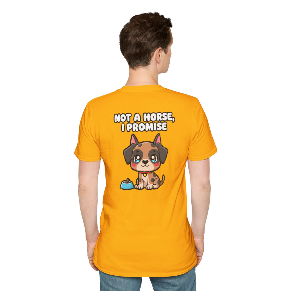 Cute Great Dane Shirt Not A Horse, I Promise Funny Dog Lover Unisex Softstyle Tee Gift