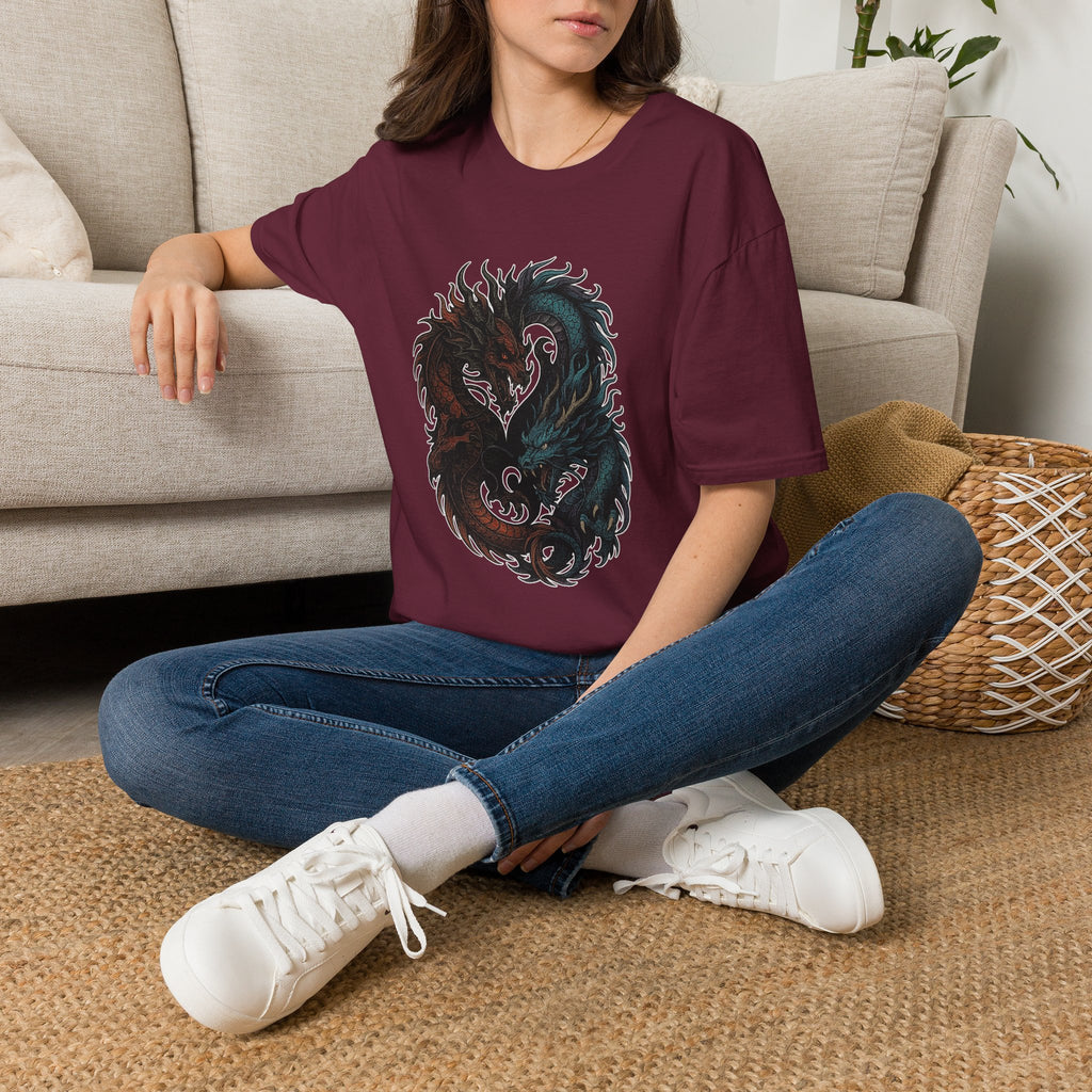 Dragon T-shirt Men Women Graphic Tee Clothing Apparel Chinese Dagon Symbol Gift