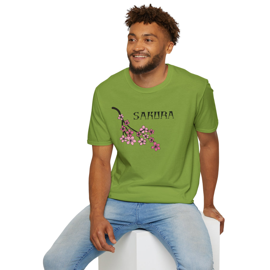 Sakura T-Shirt Japanese Art Shirt Unisex Softstyle Cherry Blossom Flower T-shirt