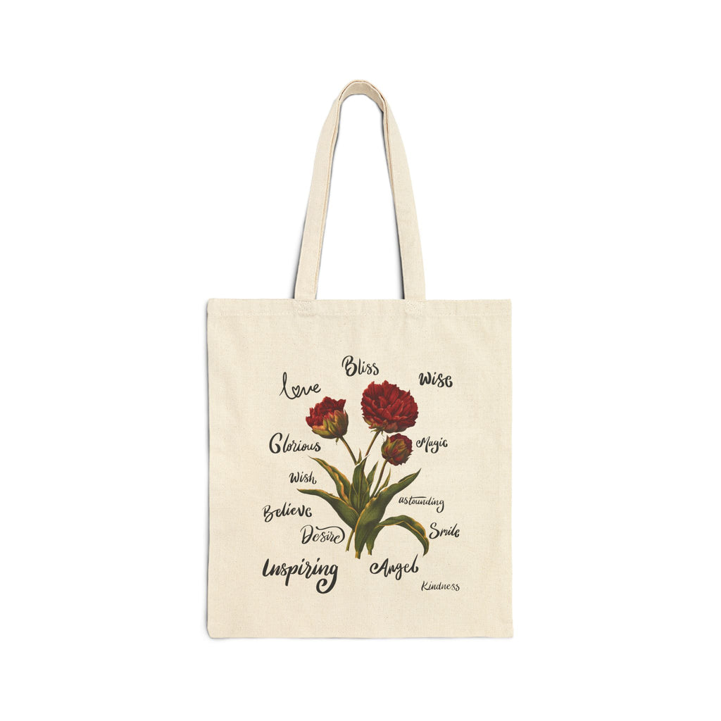 Floral Tote Bag Cute Botanical Print Stylish Cotton Flower Fashion Canvas Bag Us Best Gift