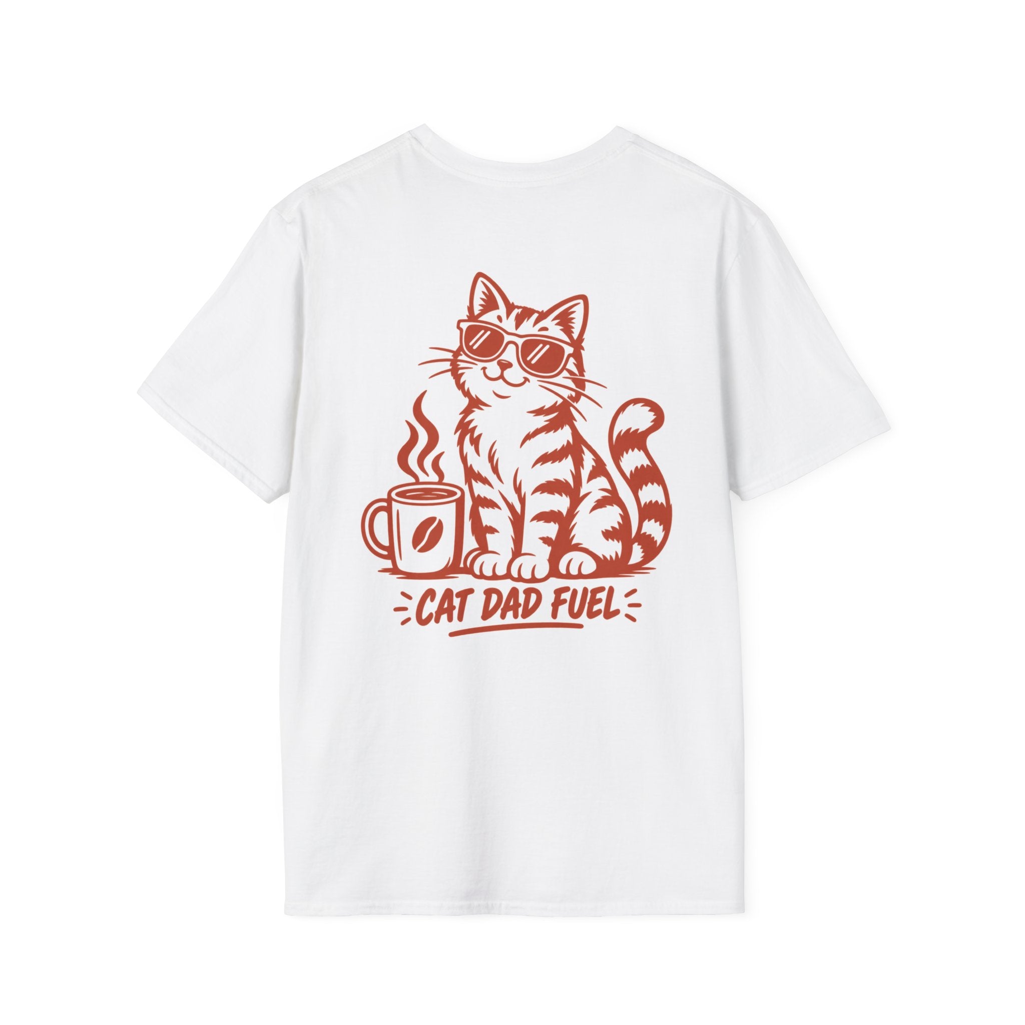 Cat Dad Shirt Cat Dad Fuel Funny Coffee Cat Lover Graphic Tee Unique Gift Funny Tshirt