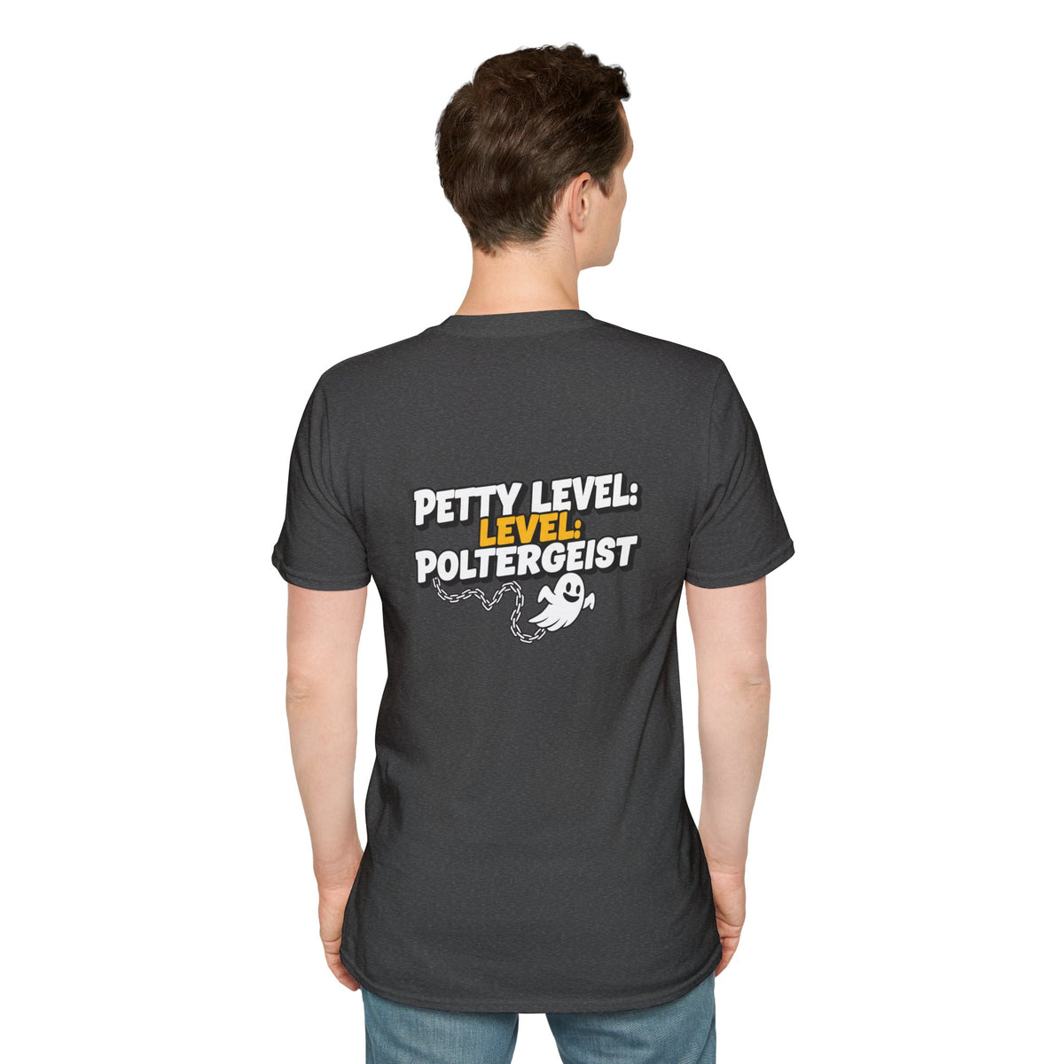 Dark Humor Halloween Shirt Petty Level Poltergeist Funny Ghost Sarcastic Unisex Softstyle Tee Adult Halloween Gift