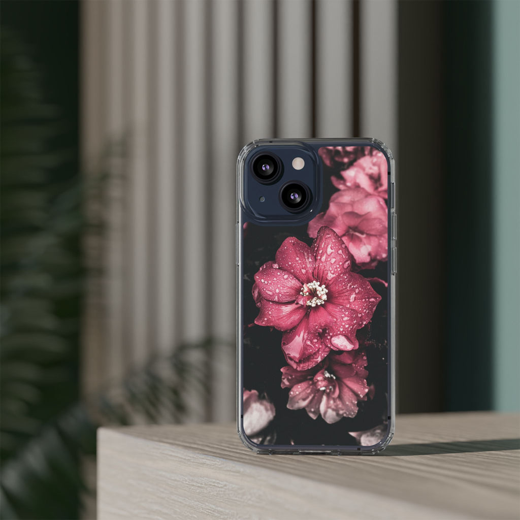 Pink Flowers Clear Cases iPhone Case Samsung Phone Case Unique Gift Cute Phone Cover Unique iPhone 17 Pro Max Phone Case