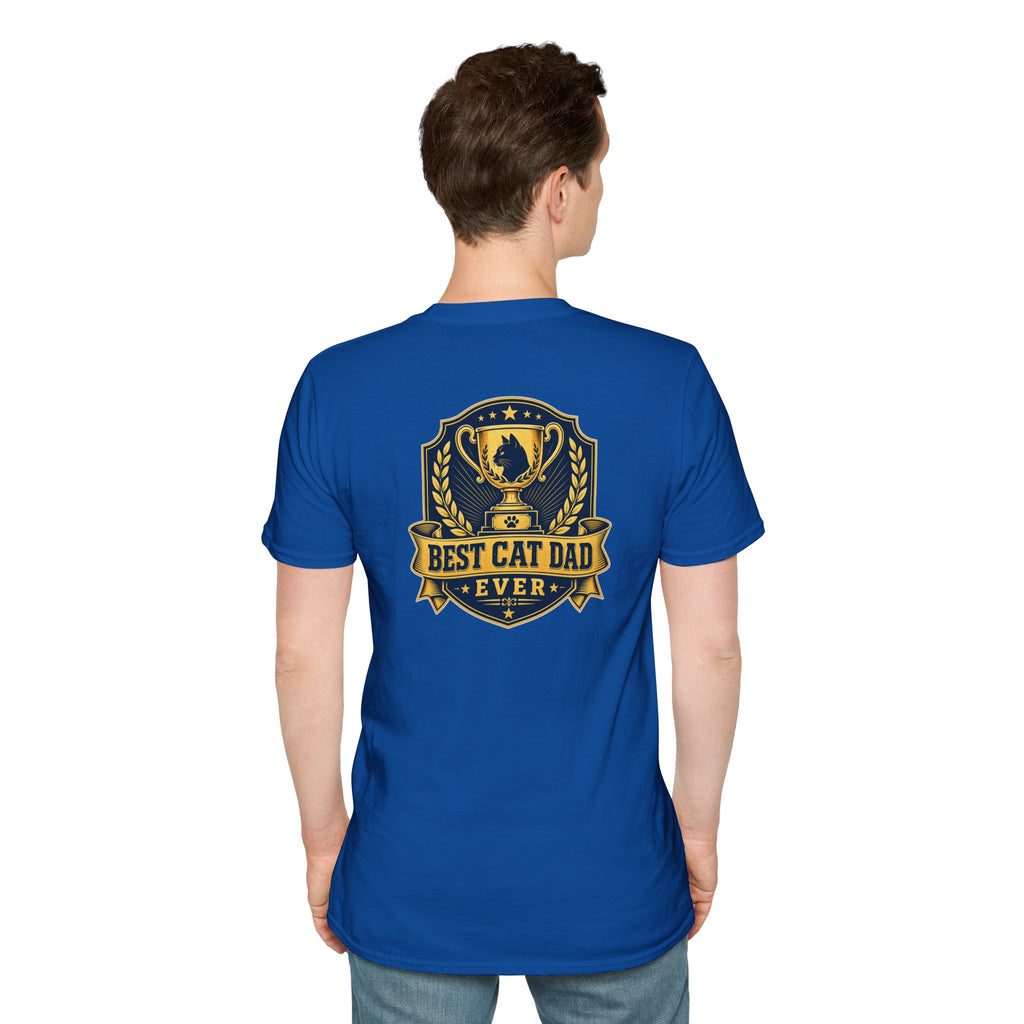 Best Cat Dad Ever Shirt Vintage Trophy Badge Cat Lover Graphic Tee Dark Humor Tee Unique Gift Funny Tshirt