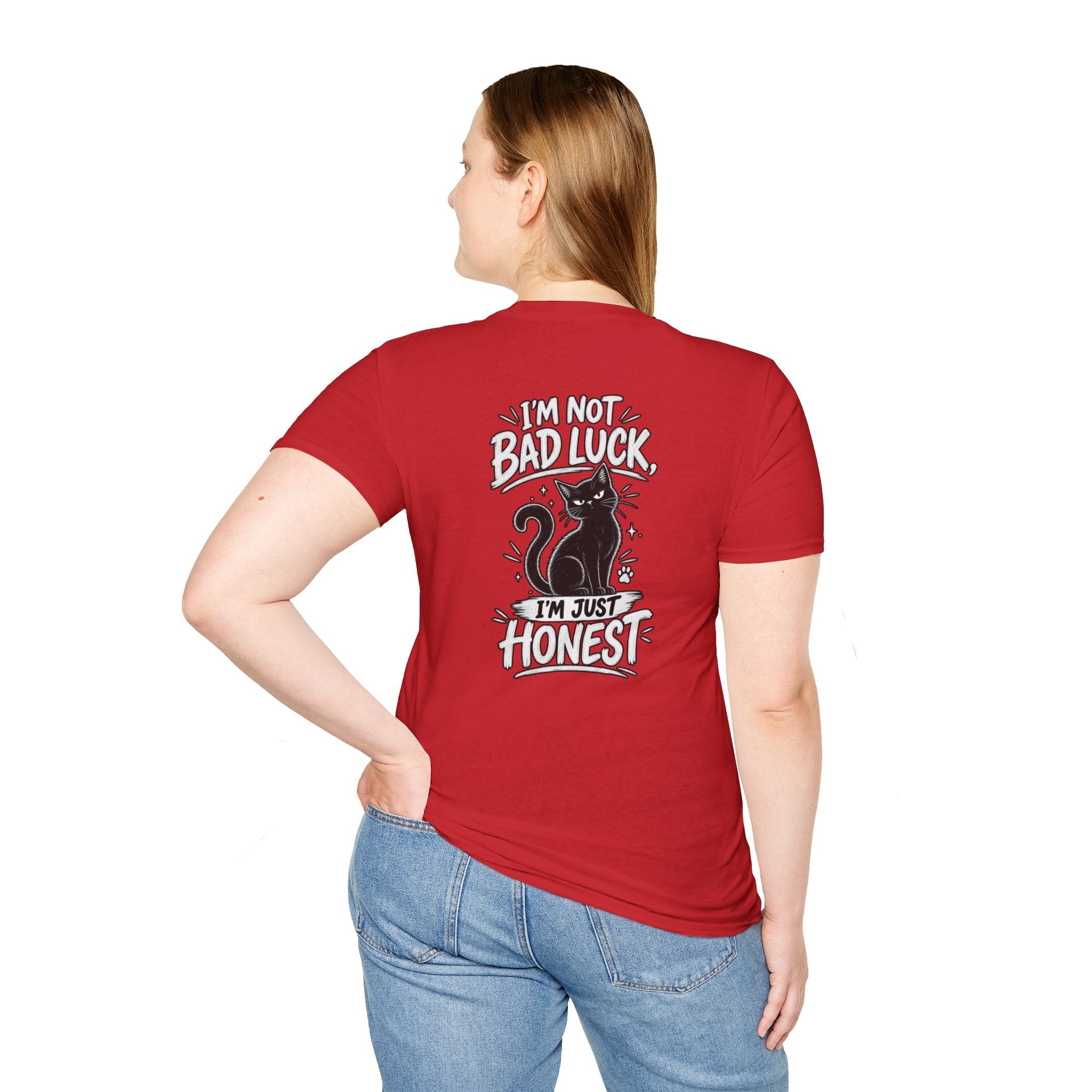 Black Cat Shirt I'm Not Bad Luck I'm Just Honest Dark Humor Tee Unique Gift Black Cat T shirt
