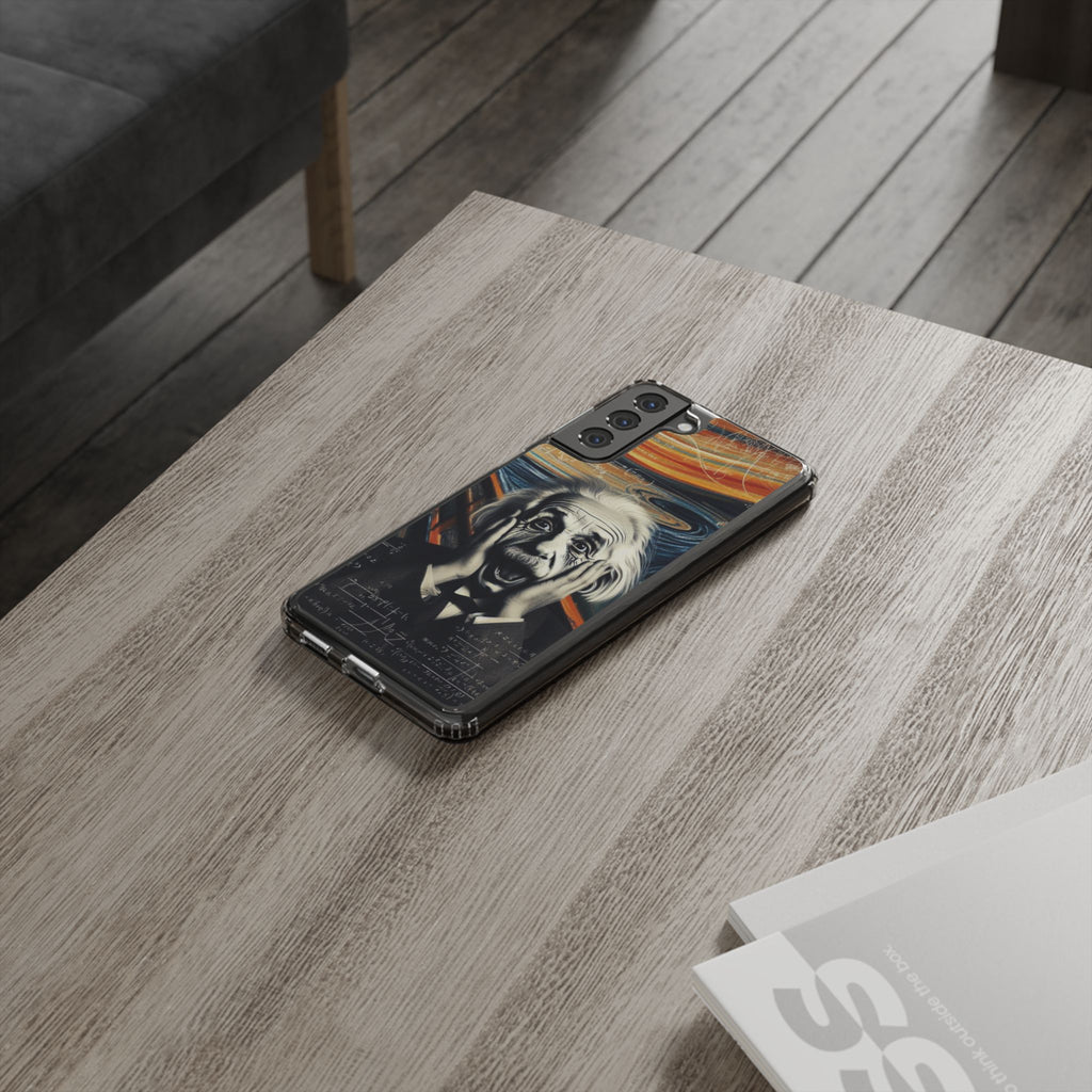 Funny Einstein Clear Phone Cases Edvard Munch Scream Unique iPhone Samsung Cases