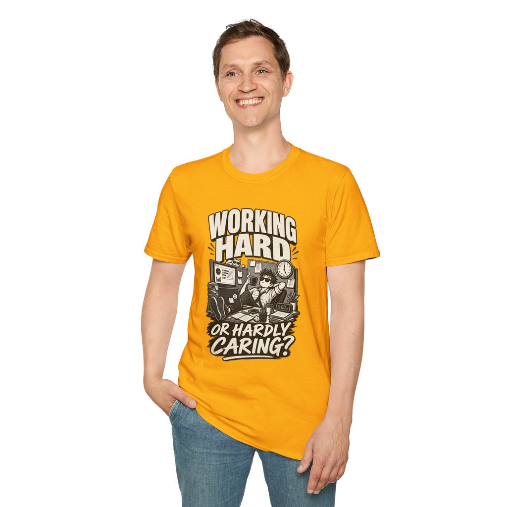 Funny Dark Humor Tshirt — Funny Office Tshirt Dark Humor Graphic Tee Unique Coworker Gift WORKING HARD Shirt