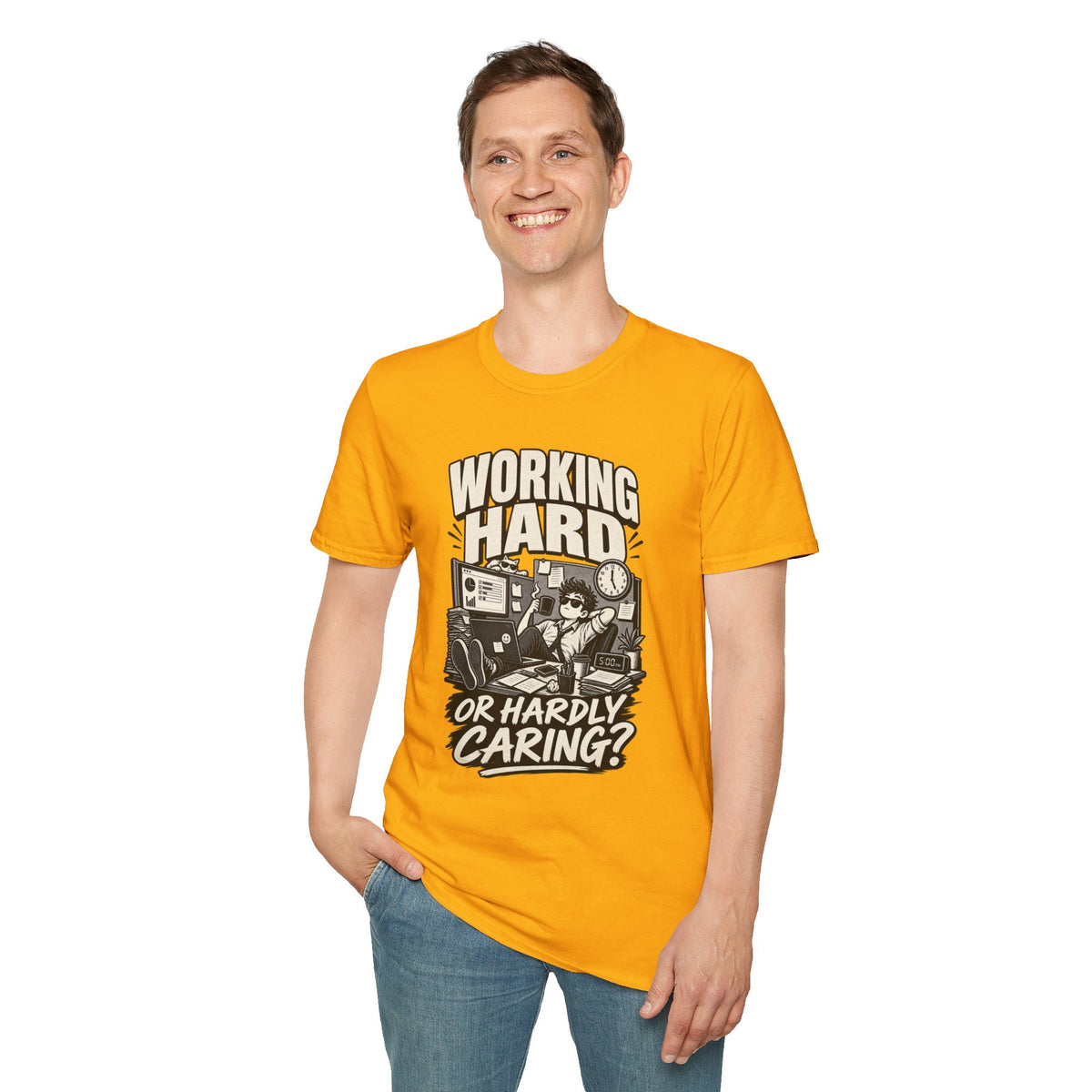Funny Dark Humor Tshirt — Funny Office Tshirt Dark Humor Graphic Tee Unique Coworker Gift WORKING HARD Shirt