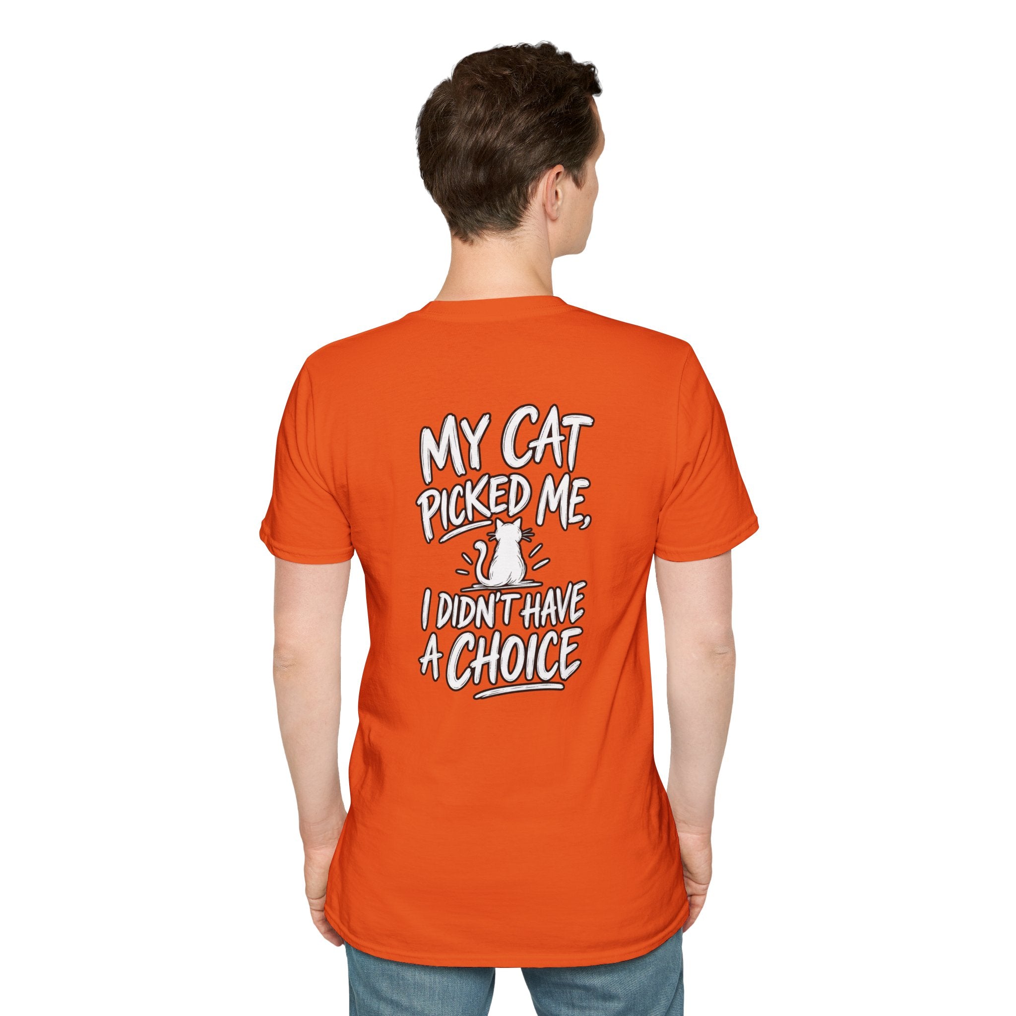 Cat Dad Shirt My Cat Picked Me Dark Humor Sarcastic Graphic Tee Unique Gift Funny Tshirt