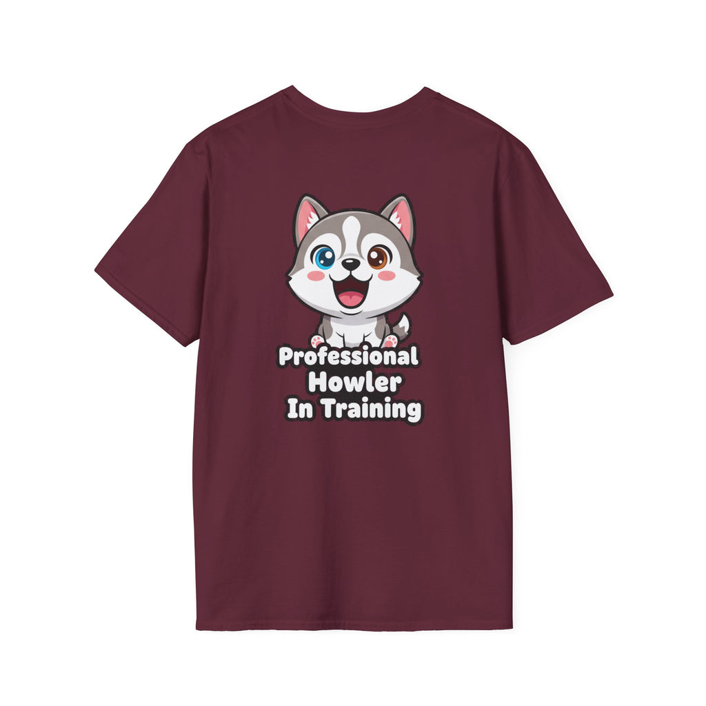 Cute Husky Shirt Professional Howler In Training Funny Dog Lover Unisex Softstyle Tee Gift