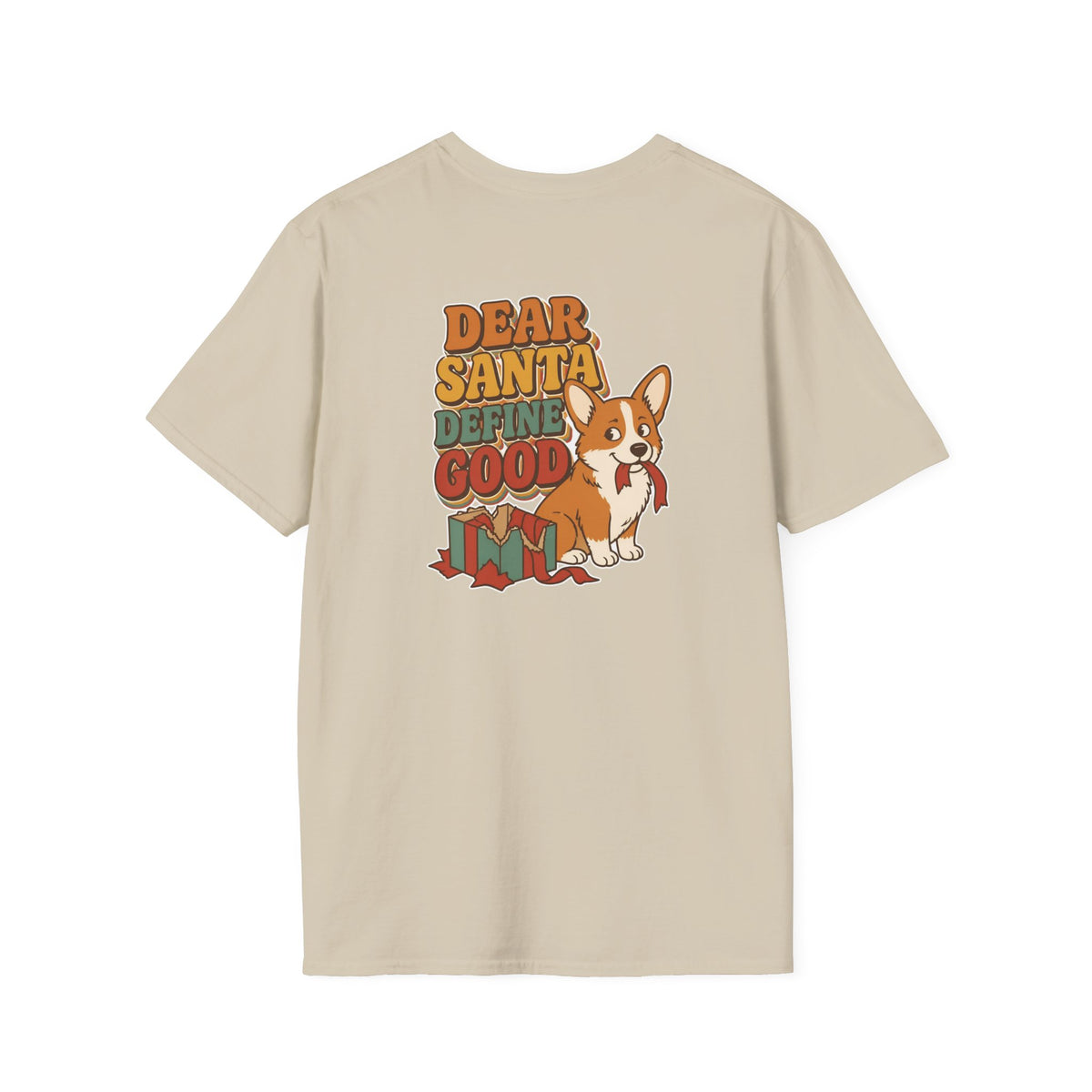 Retro Christmas Dog T-Shirt Dear Santa Define Good Vintage Dog Lover Shirt Unisex Softstyle Tee Christmas Gift