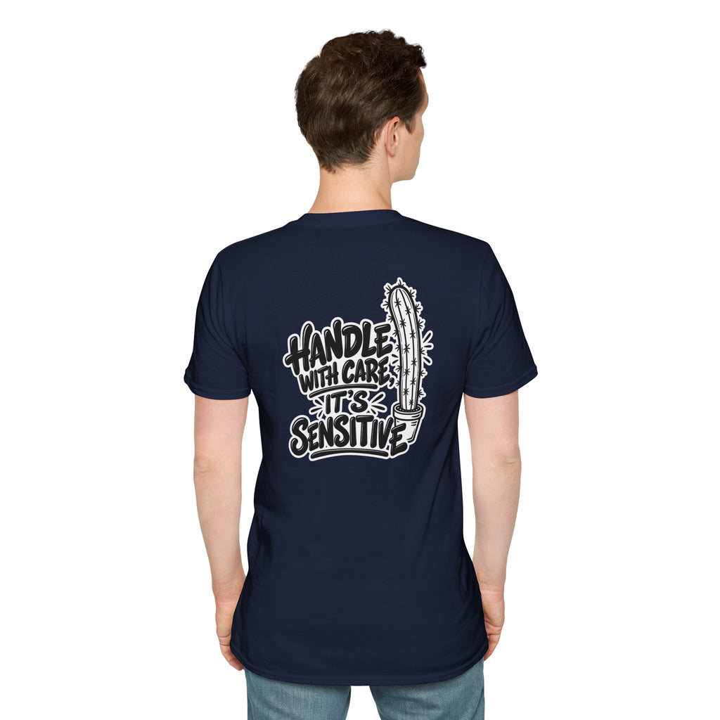 Dark Humor Funny Plant Shirt Handle With Care It's Sensitive Novelty Cactus Tshirt Tee Unique Gift