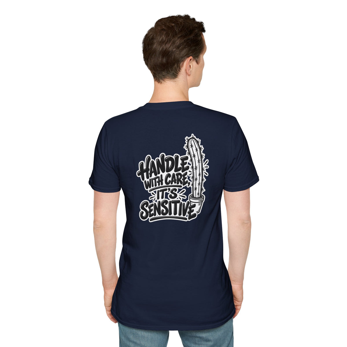 Dark Humor Funny Plant Shirt Handle With Care It's Sensitive Novelty Cactus Tshirt Tee Unique Gift
