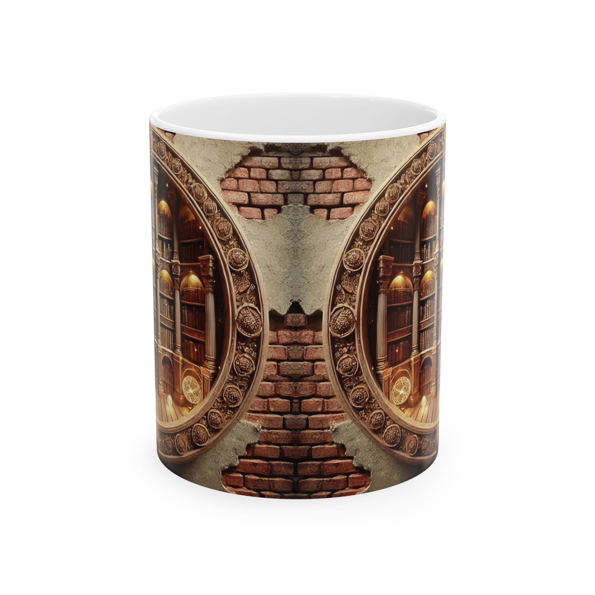 3D Bookshelf Mug-Library Book Shelf Mugs Book Lover Ceramic Mug Shelf Cup Gifts