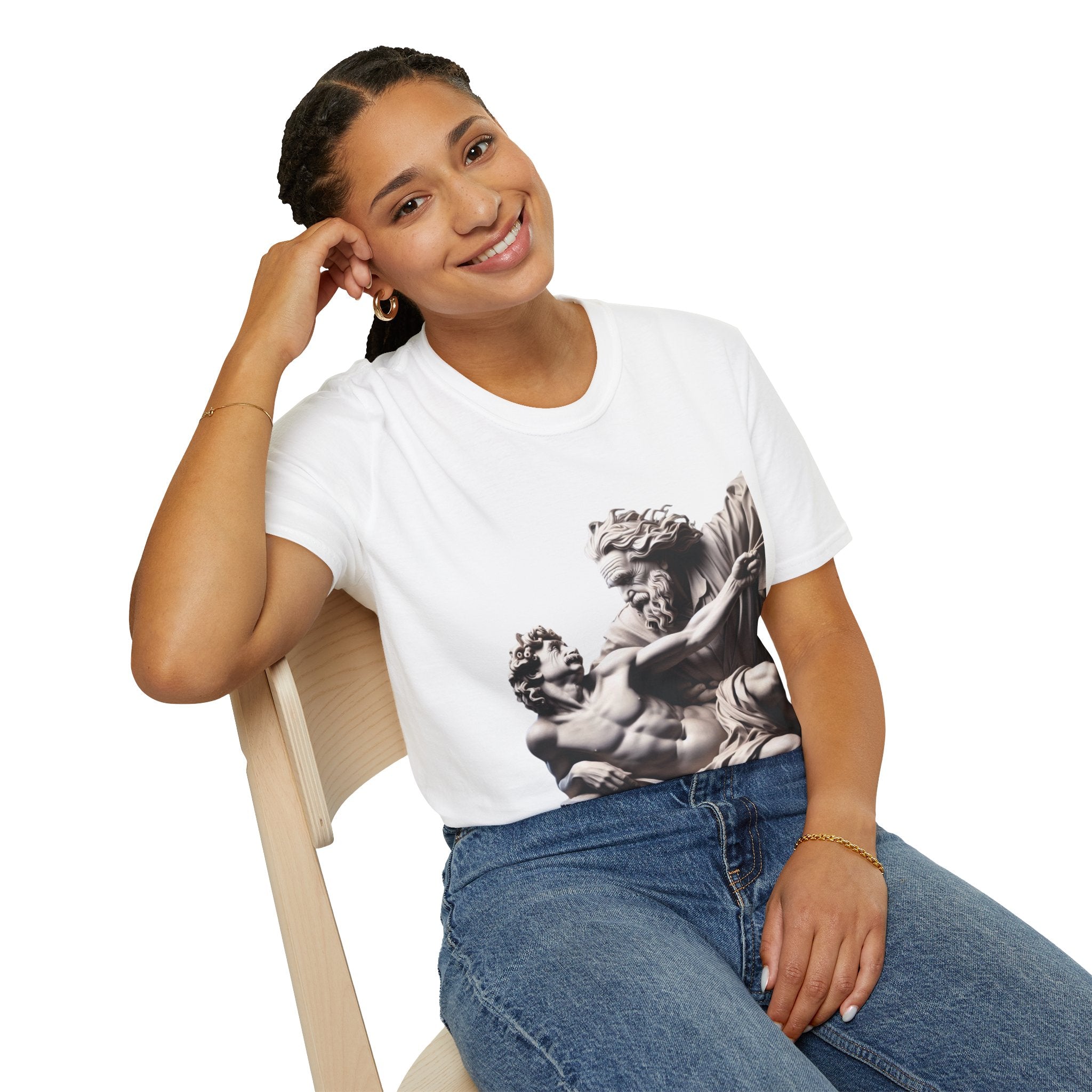 Funny Albert Einstein Unisex Softstyle T-Shirt Unique Gift Cotton T-shirt Art