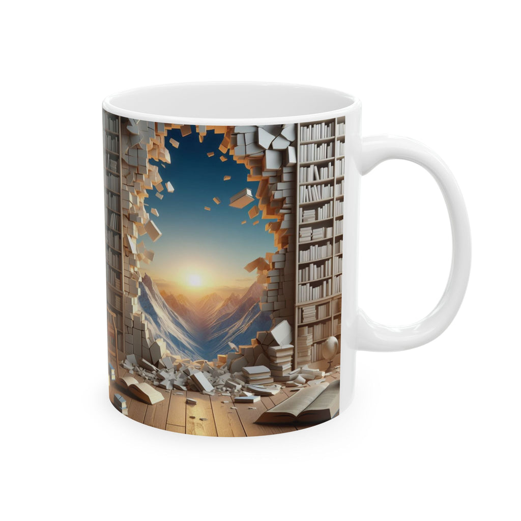 3D Bookshelf Mug Library Office Mugs Book Lover Coffee Mug Ceramic Mug Cup Gifts