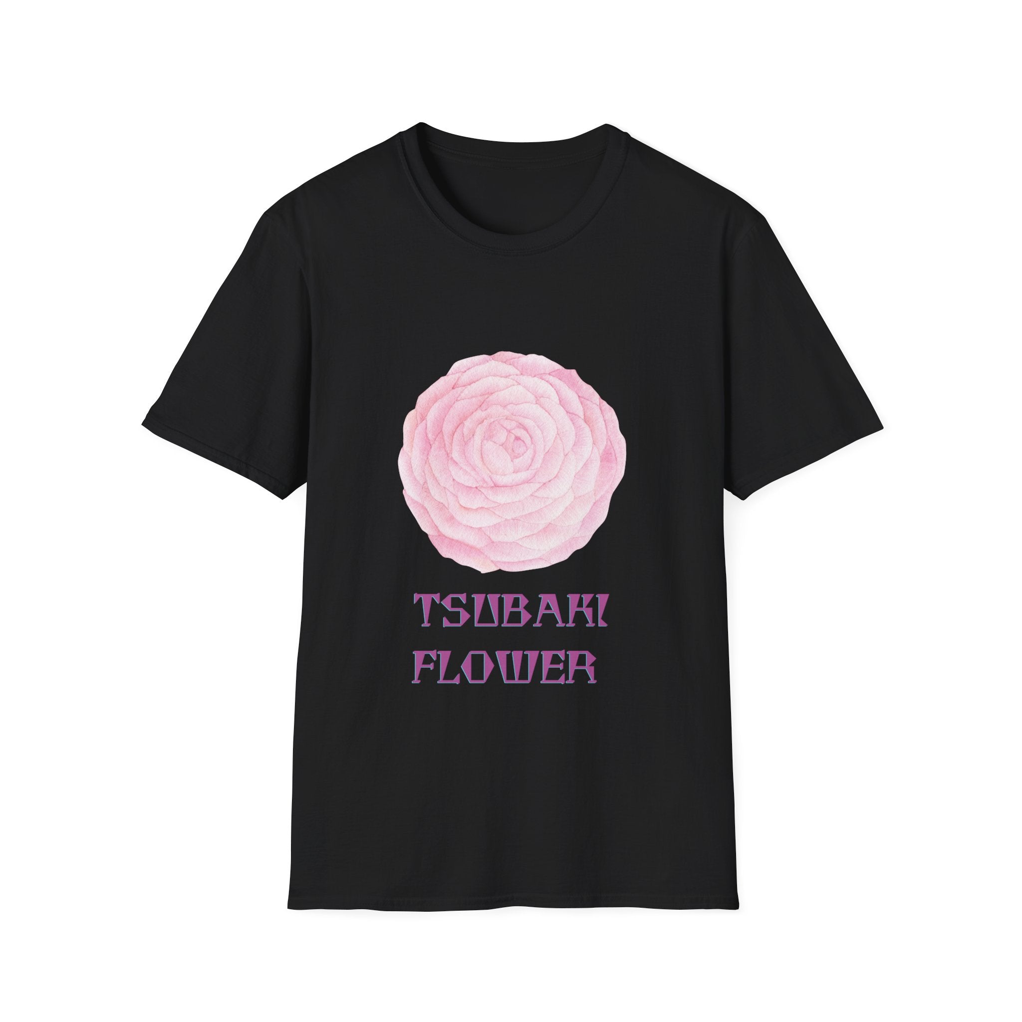 Tsubaki Japanese camellia flower t-shirt