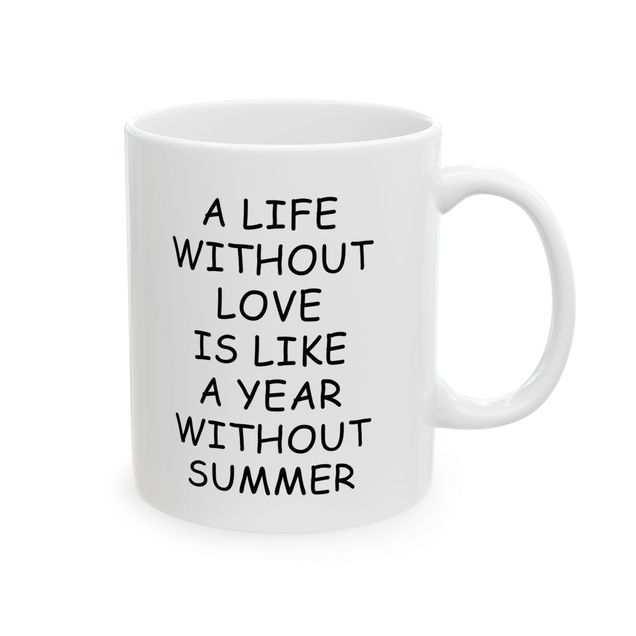 A Life Without Love Gift Coffee Tea Mug for Birthday Anniversary Wedding 11oz
