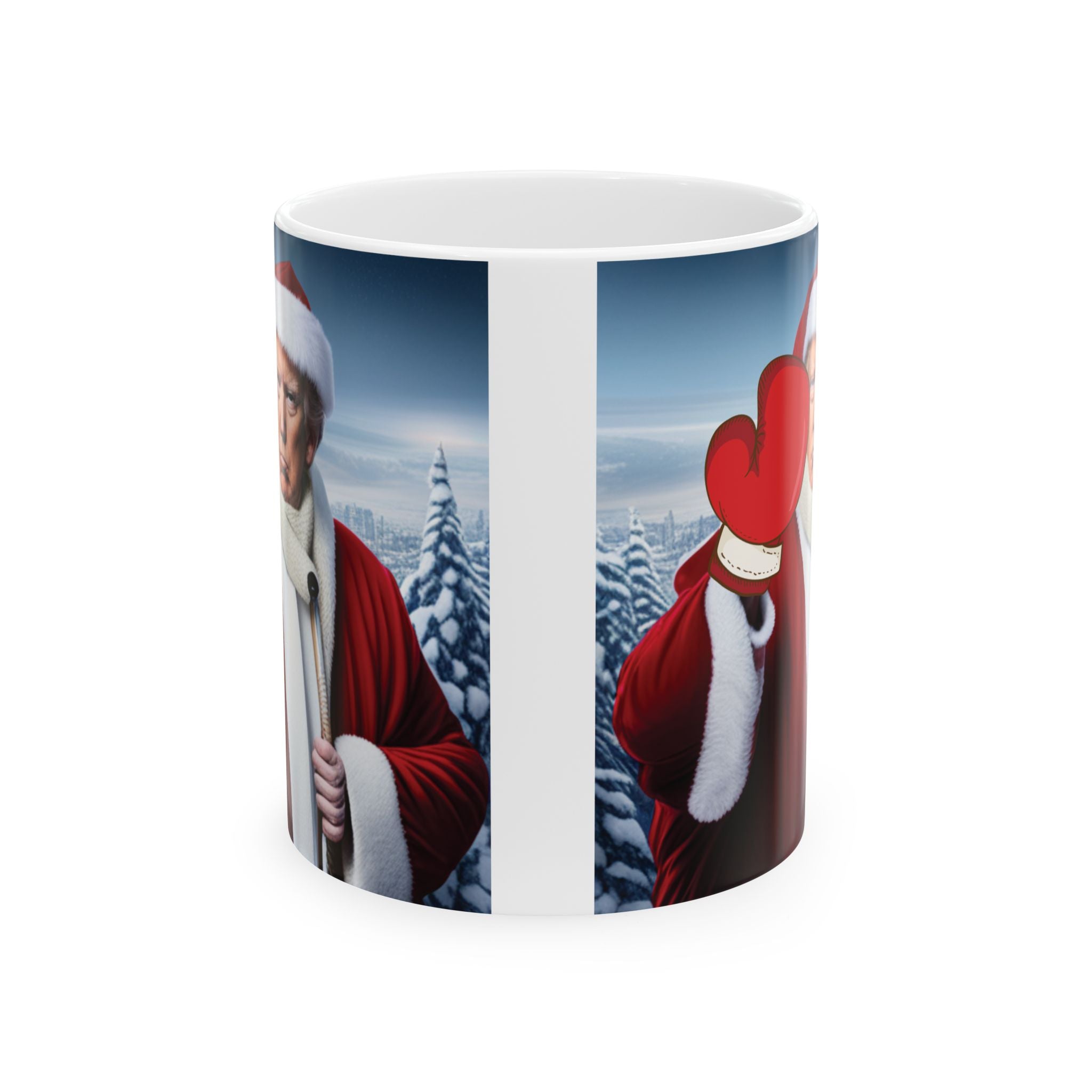 Donald Trump Secret Santa Funny Gift Coffee Tea Mug 2026 Cup Boxer Christmas Mug