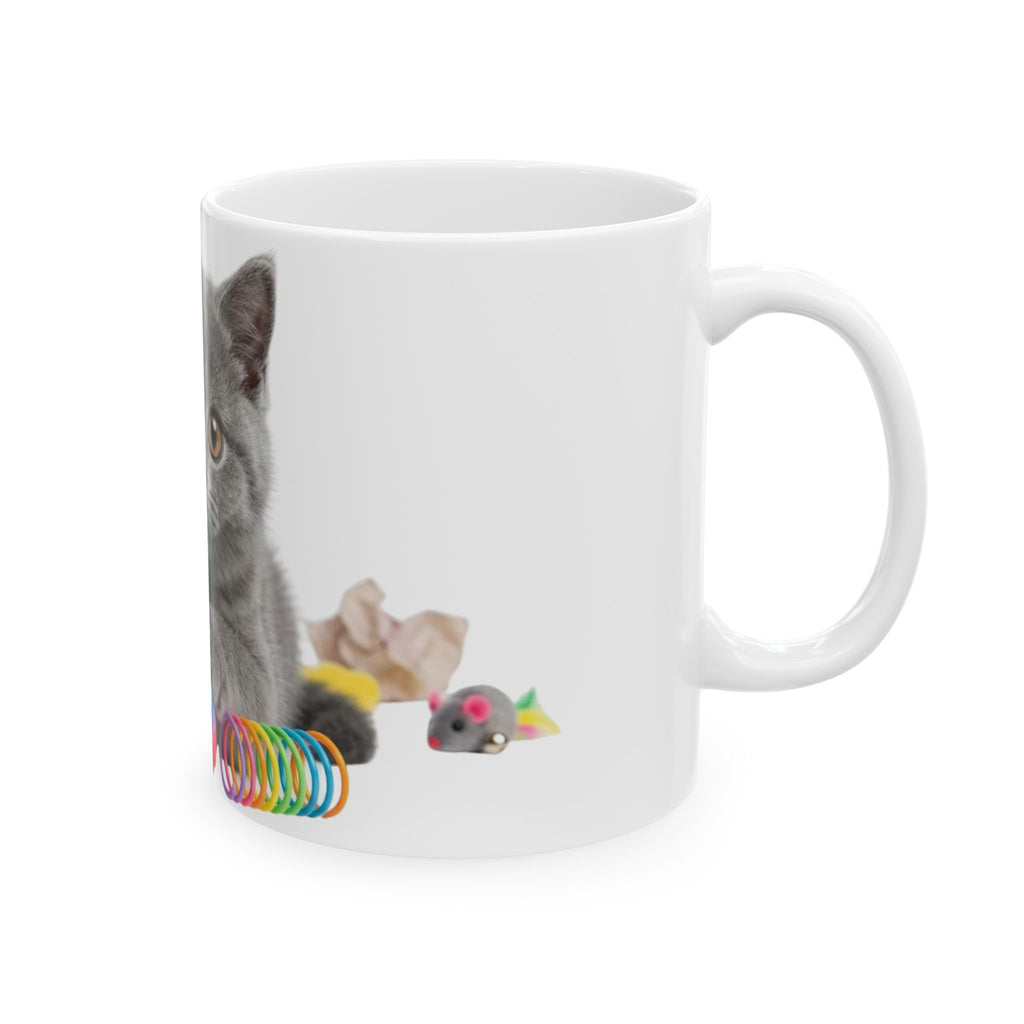 Funny British Shorthair Cat Mug Cute Detective Cat Coffee Cup Lover Gift Ceramic Mug 11oz 15oz Gift for Mom