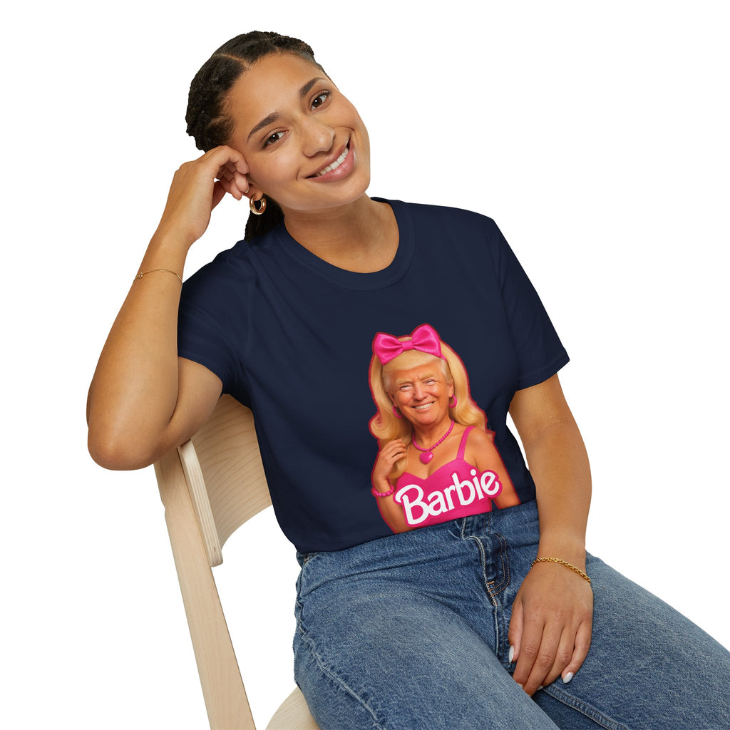 Funny Unique Donald Trump Barbie Unisex T-Shirt Best Gag Gift Cotton Print Soft