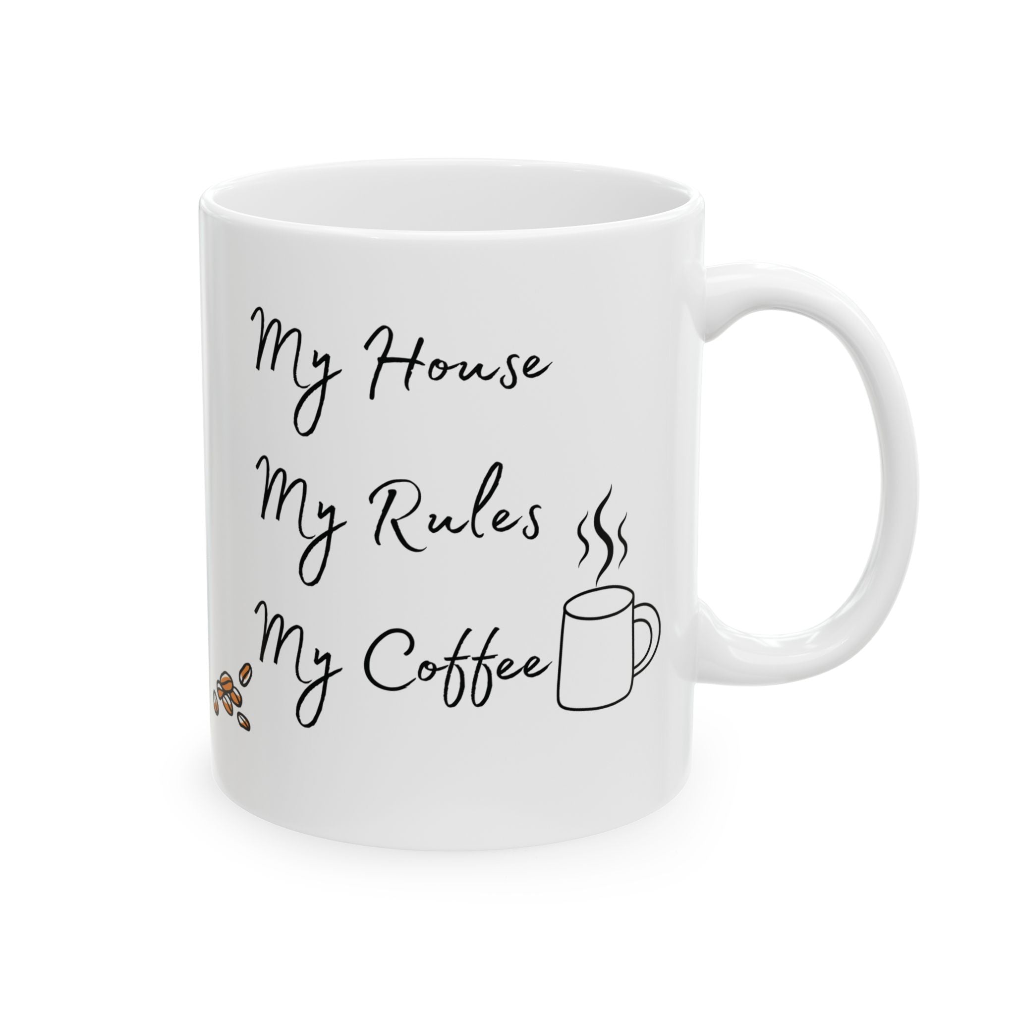 My House My Rules My Coffee Cup Ceramic Coffee Mug Novelty Mugs Gift For Men Art 11oz