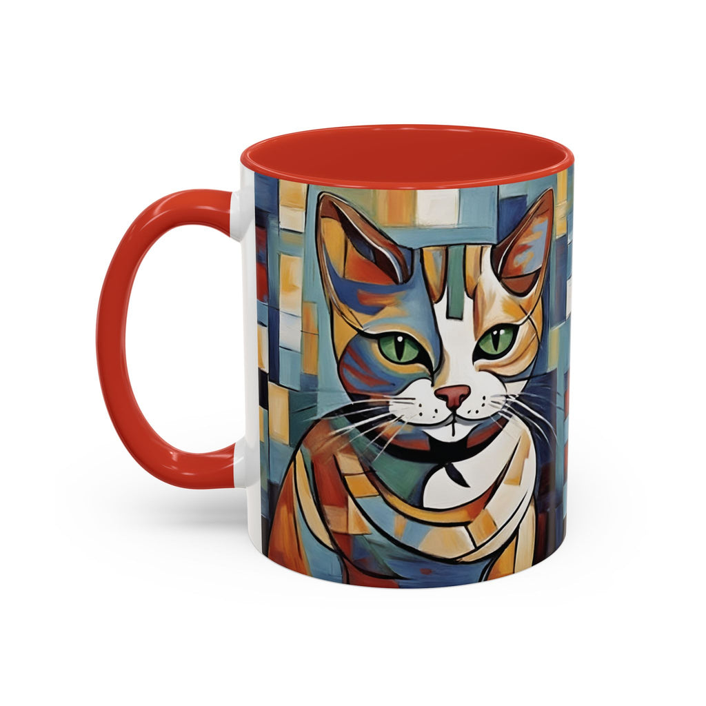 Cat For Mom Lover Picasso Art Funny Coffee Tea Ceramic Mug Office Work Cup Gift