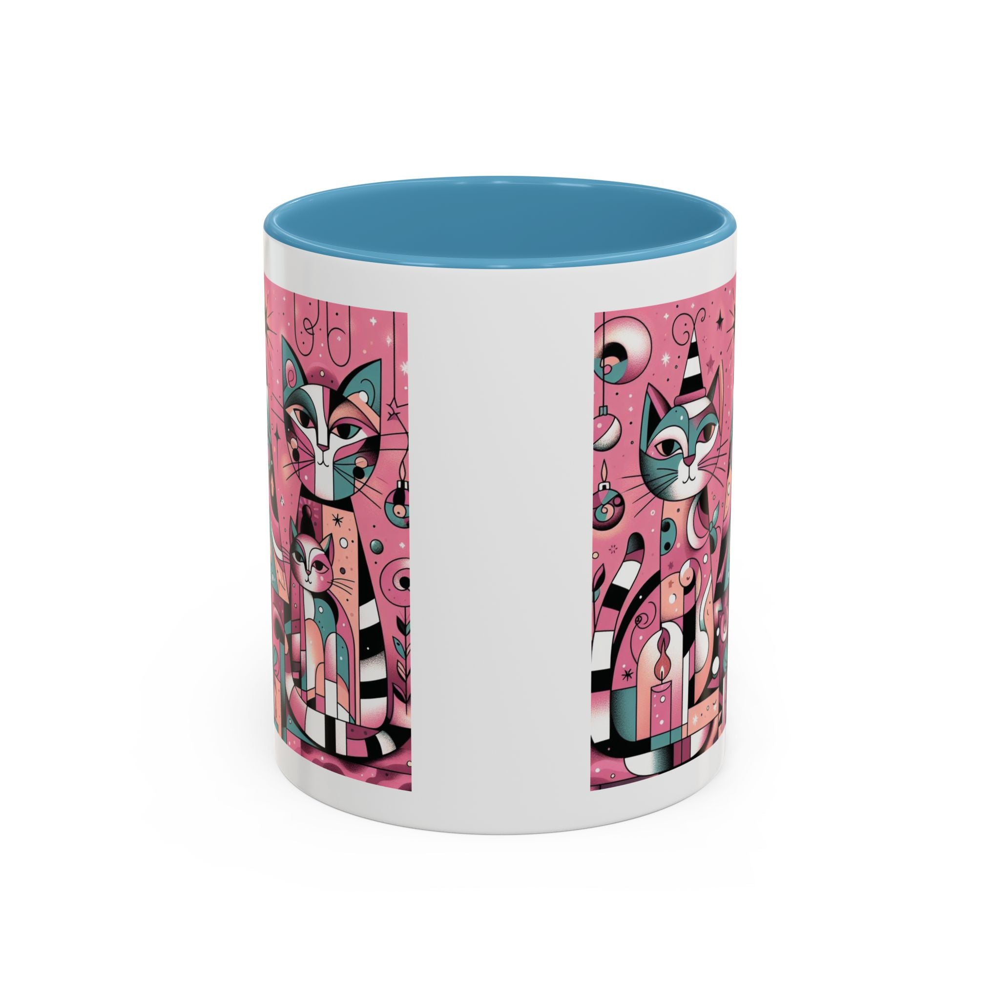 Christmas Mug Pink Cats Mug Mom Picasso Art Funny Coffee Tea Ceramic Cup Gift