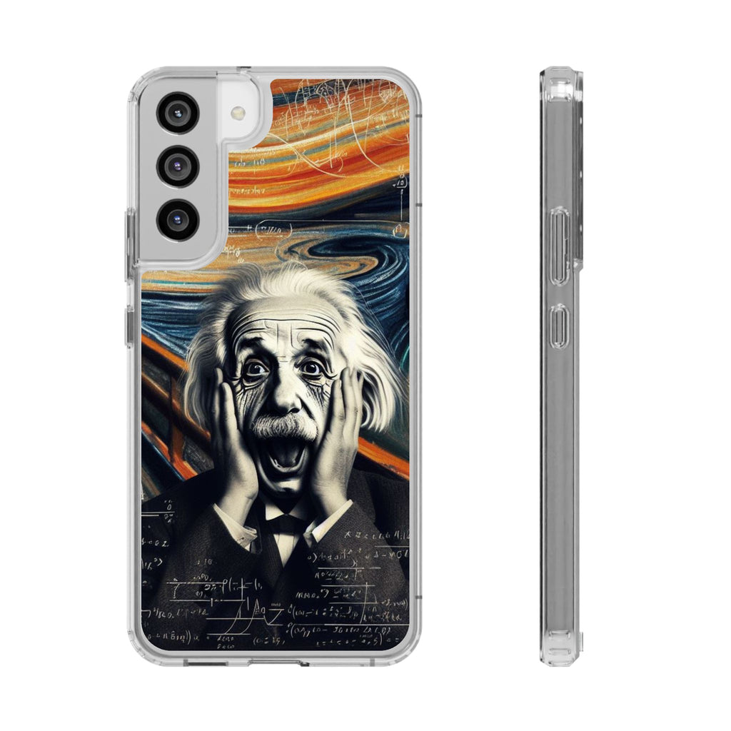 Funny Einstein Clear Phone Cases Edvard Munch Scream Unique iPhone Samsung Cases