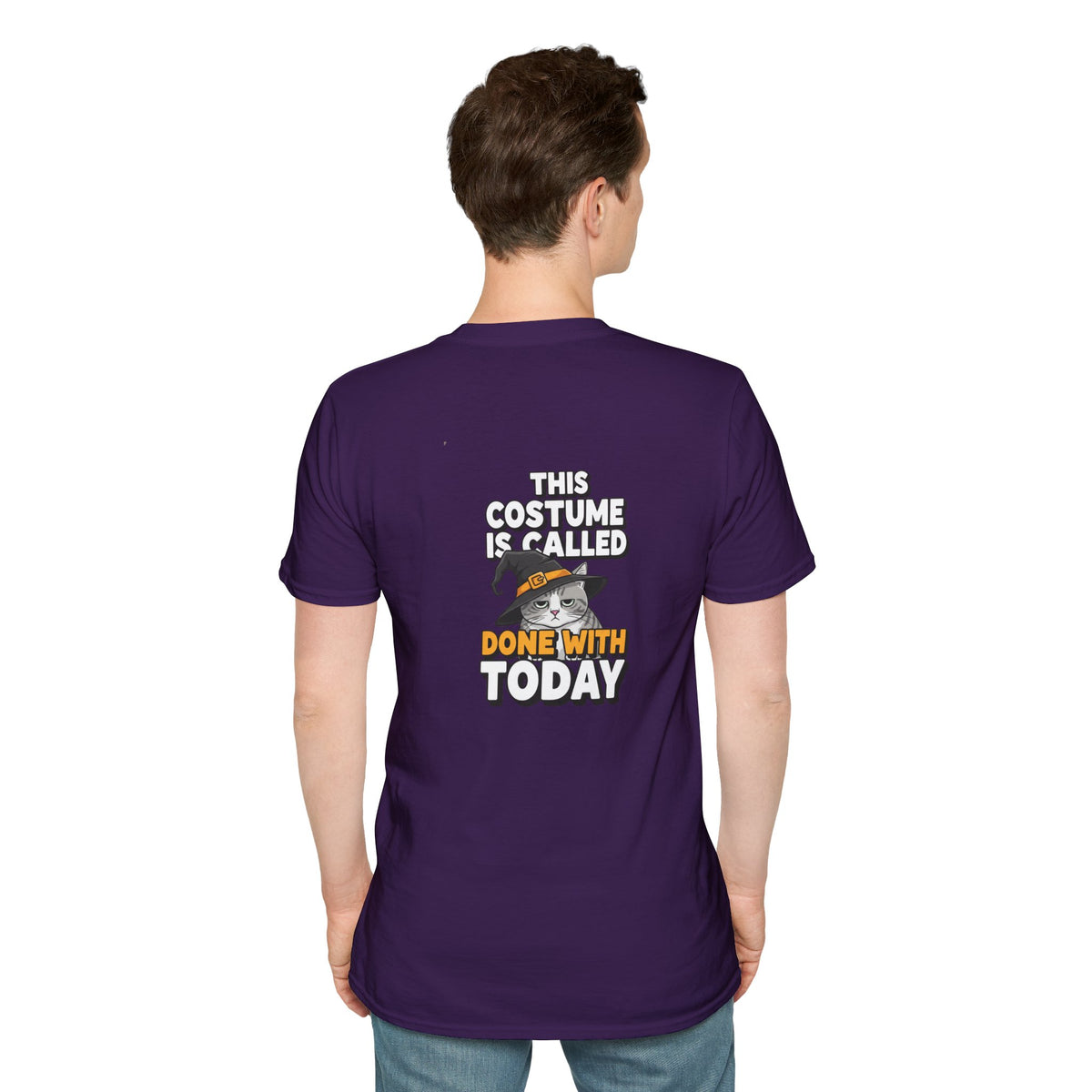Dark Humor Halloween Shirt This Costume Is Called Done With Today Funny Cat Sarcastic Unisex Softstyle Tee Adult Halloween Gift